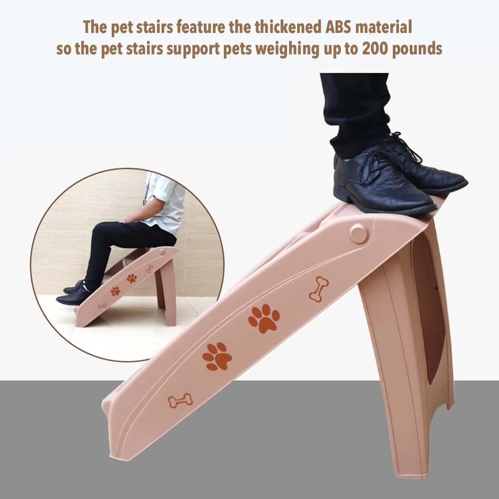 Pet Stairs Folding Pet Steps Nonslip 4-Step Pet Ladder for Indoor Dogs and Cats Dog Climbing Ladder Dog Slope Steps