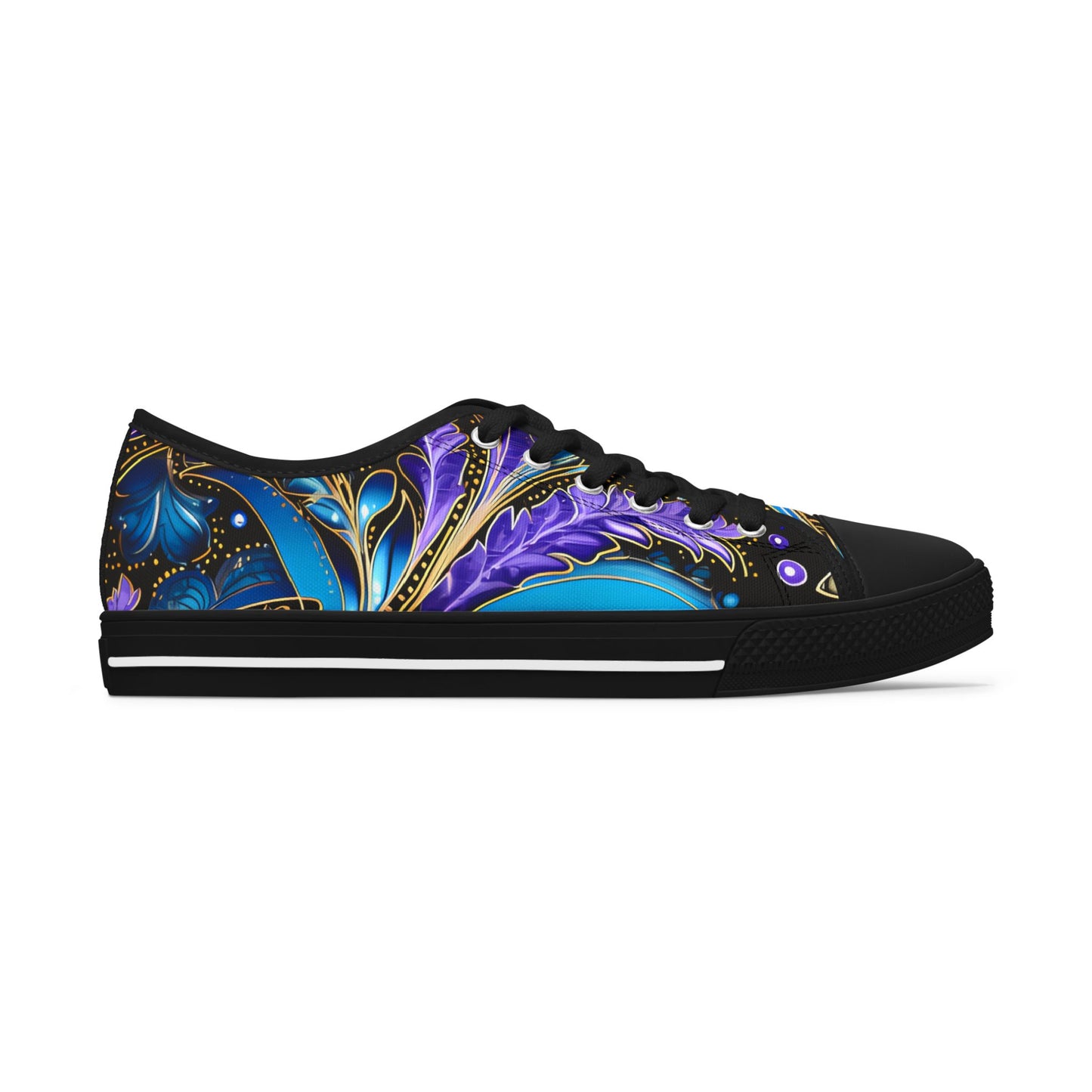 Womens Low Top abstract art print shoe low top abstract art shoes artistic sneaker abstract pattern unique footwear paisley abstract design