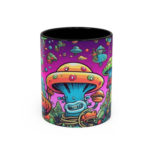 Graffiti print ceramic coffee mug Hot beverage casual soup mug keep the street life alive with a morning cup of coffee graffiti style 11oz