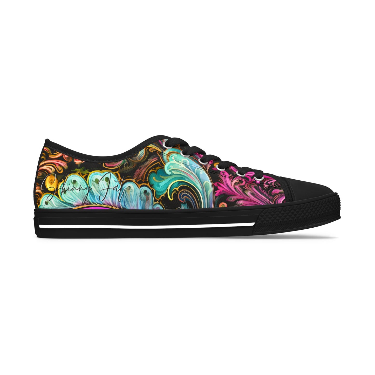 Womens Low Top abstract art print shoe low top abstract art shoes artistic sneaker abstract pattern unique footwear paisley abstract design