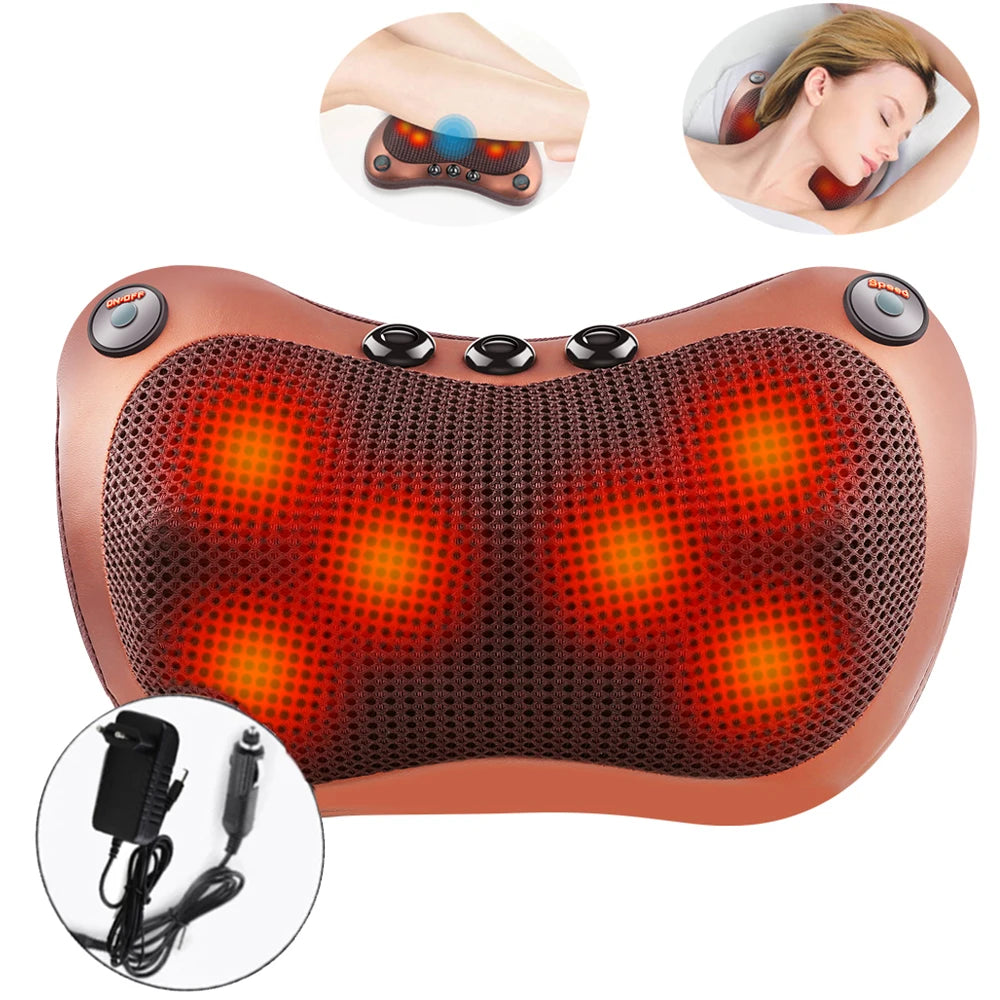 Massage Pillow ​For Head Relax Electric Shoulder Back Shiatsu Neck Massage,3 Speed