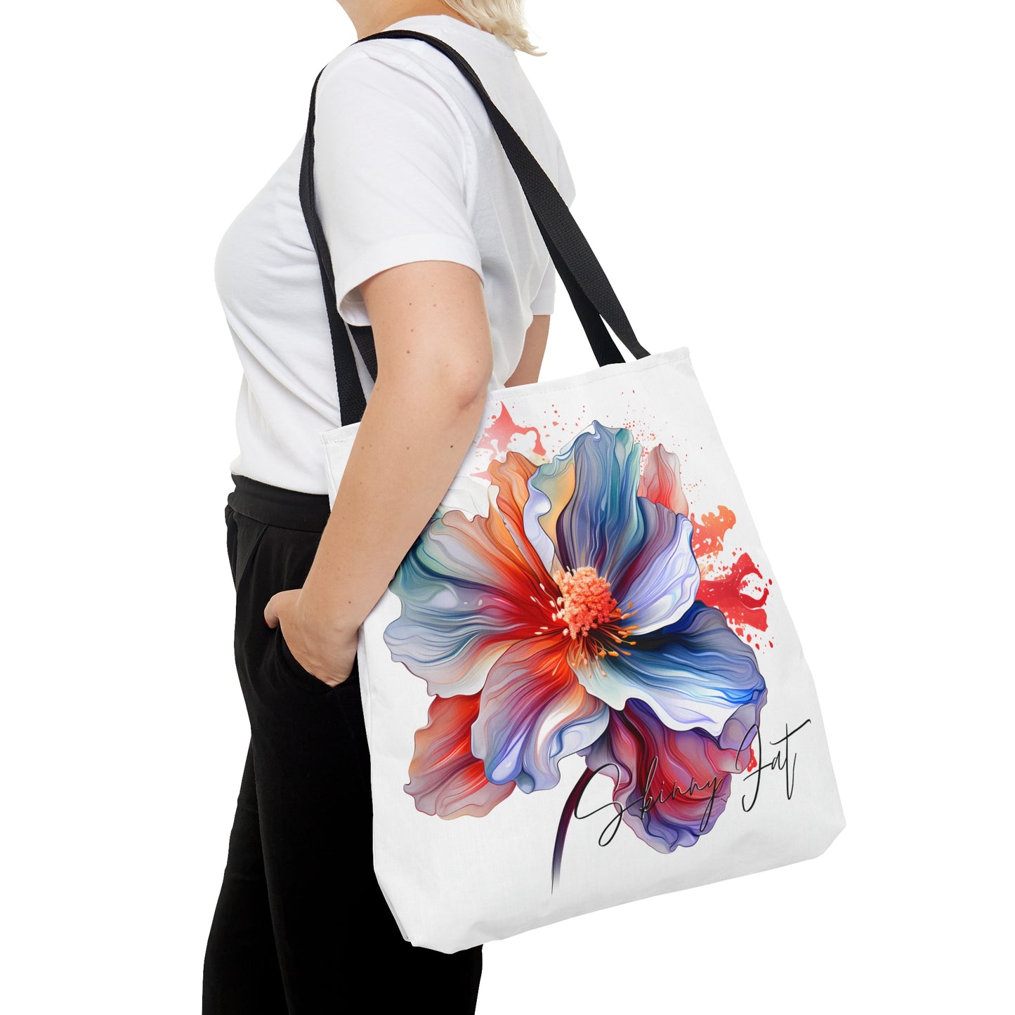 Tote bag for the flower artist lover oil painting inspired Water colour inspired design abstract art tote bag painting tote creative fashion