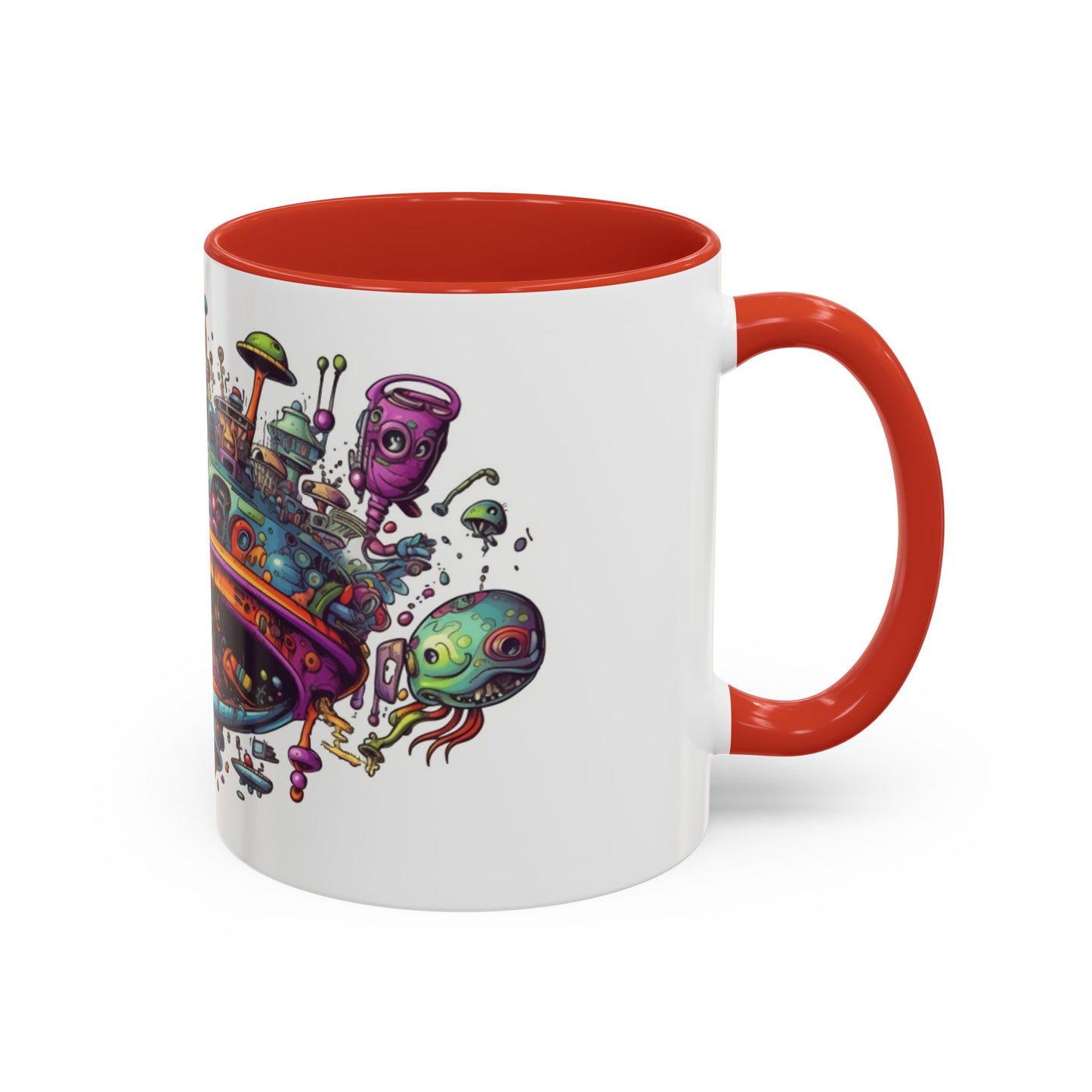 Graffiti print ceramic coffee mug Hot beverage casual soup mug keep the street life alive with a morning cup of coffee graffiti style 11oz