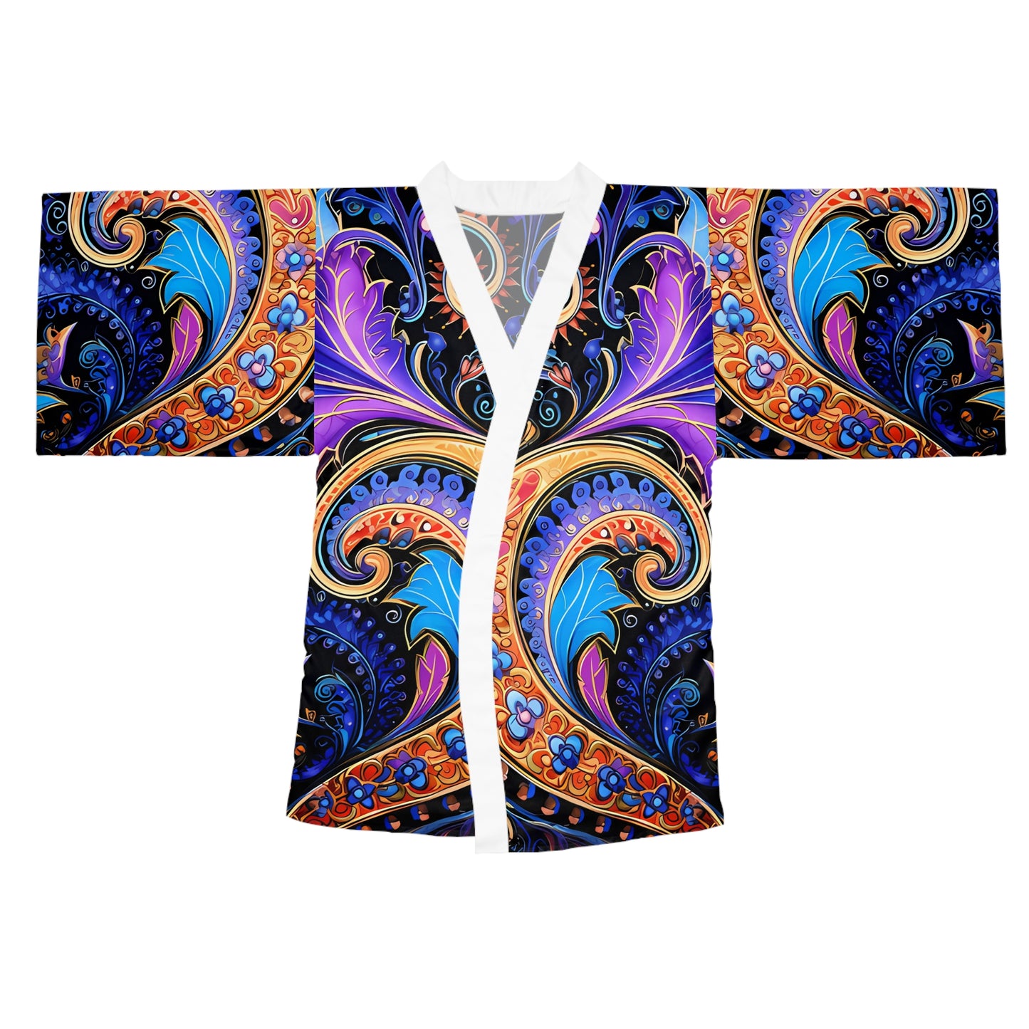 Womens kimono comfortable breathable paisley design leisure wear Spring kimono love of a regal spring Feminine wear casual womens wea