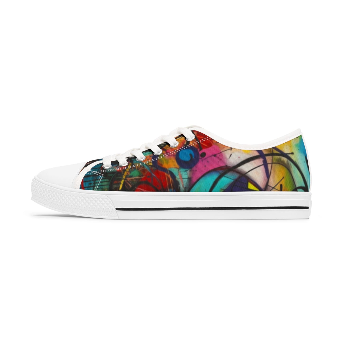 Women's Low Top, abstract art print shoe, low top abstract art shoes, artistic sneaker, abstract pattern, unique footwear, abstract design