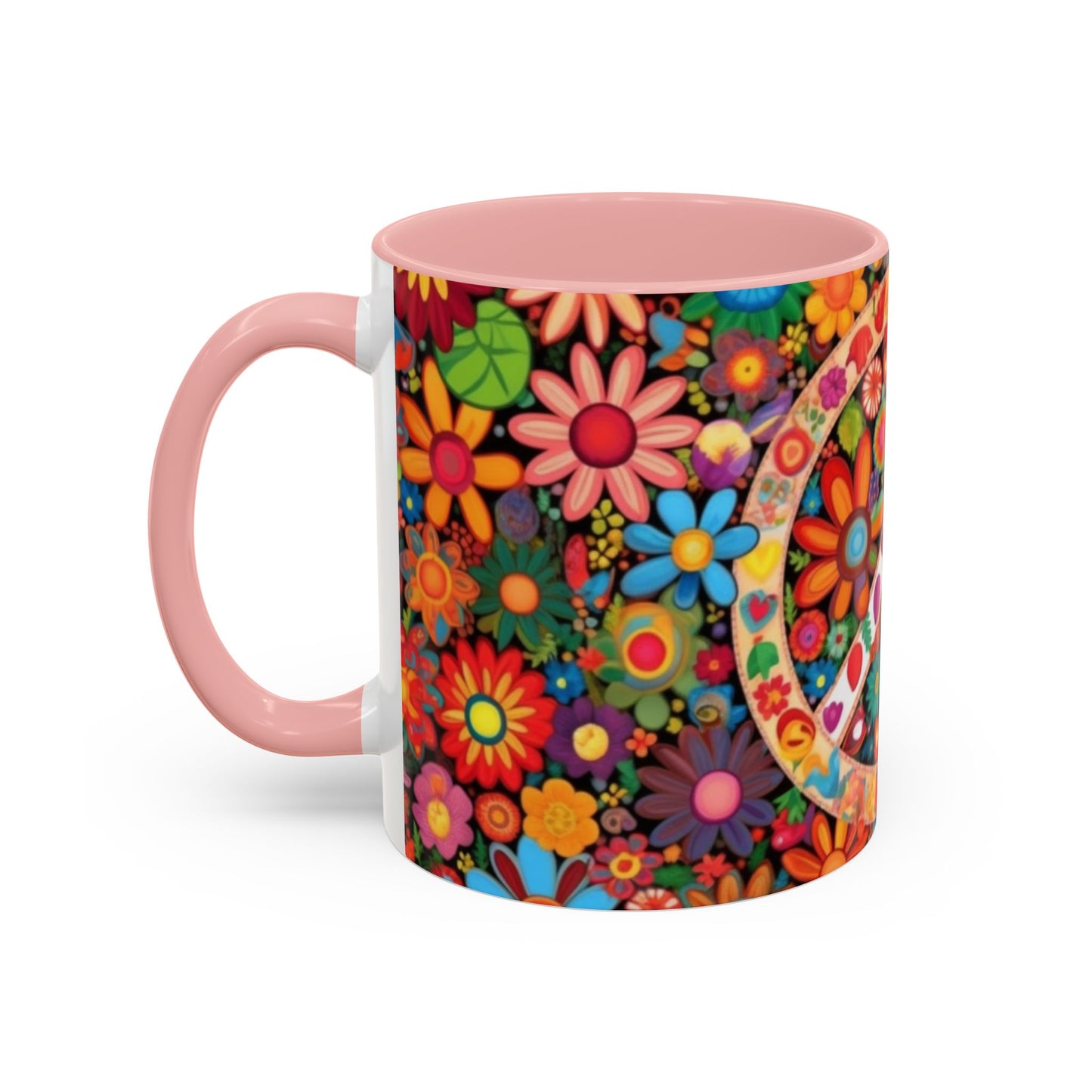 Flower print ceramic coffee mug Hot beverage casual soup mug keep the caffine life alive with a morning cup of coffee Ai tech style