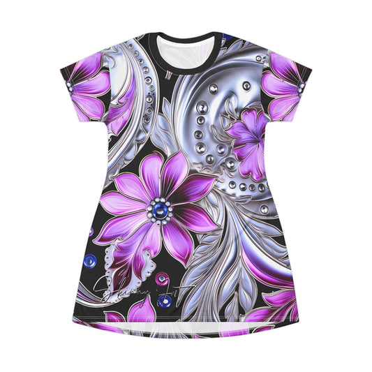 Spring dress T comfortable breathable paisley regal design leisure wear Spring T love of butterflies spring Feminine wear casual womens wear