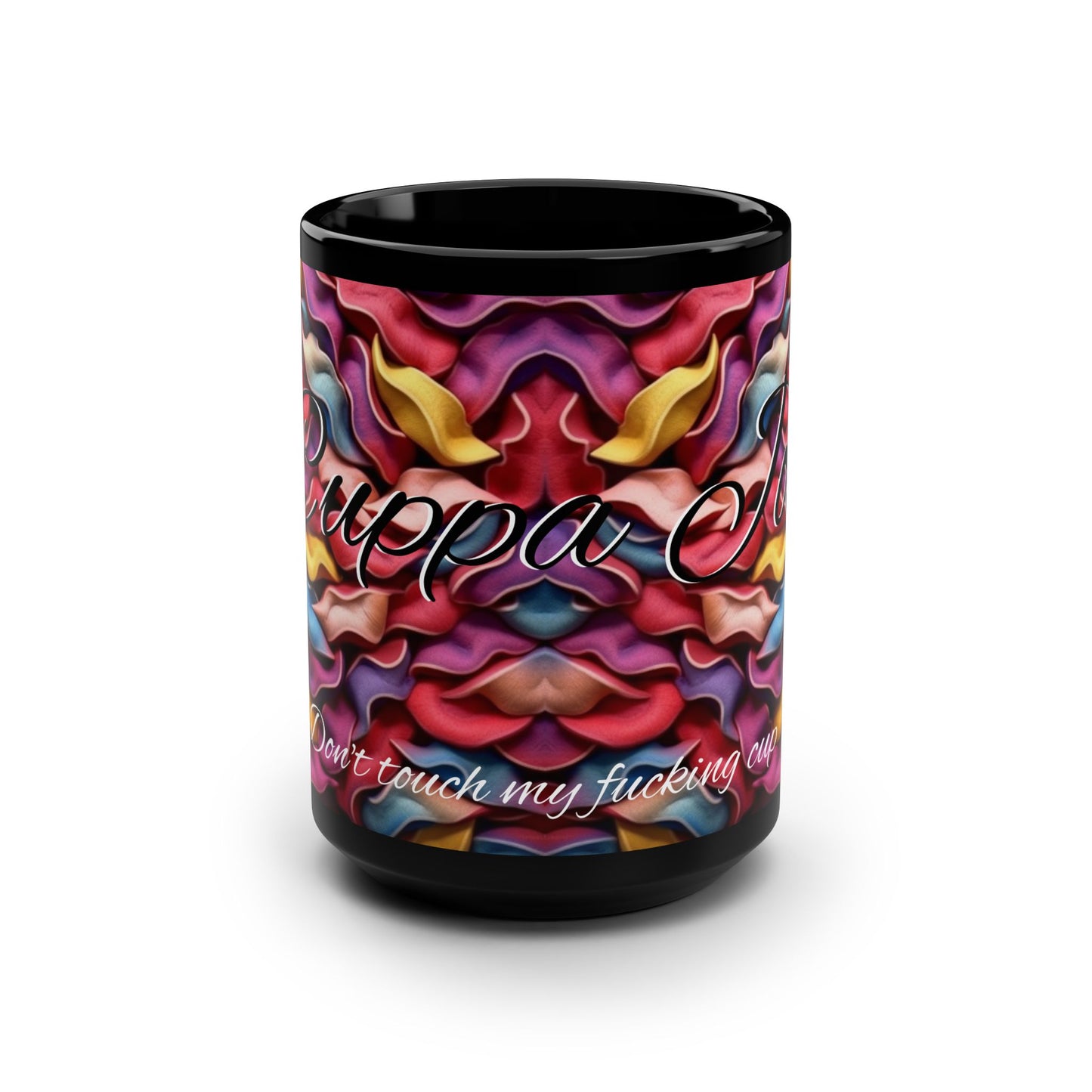 Flower print ceramic coffee mug Hot beverage casual soup mug keep the street life alive with a morning cup of coffee graffiti style 15oz