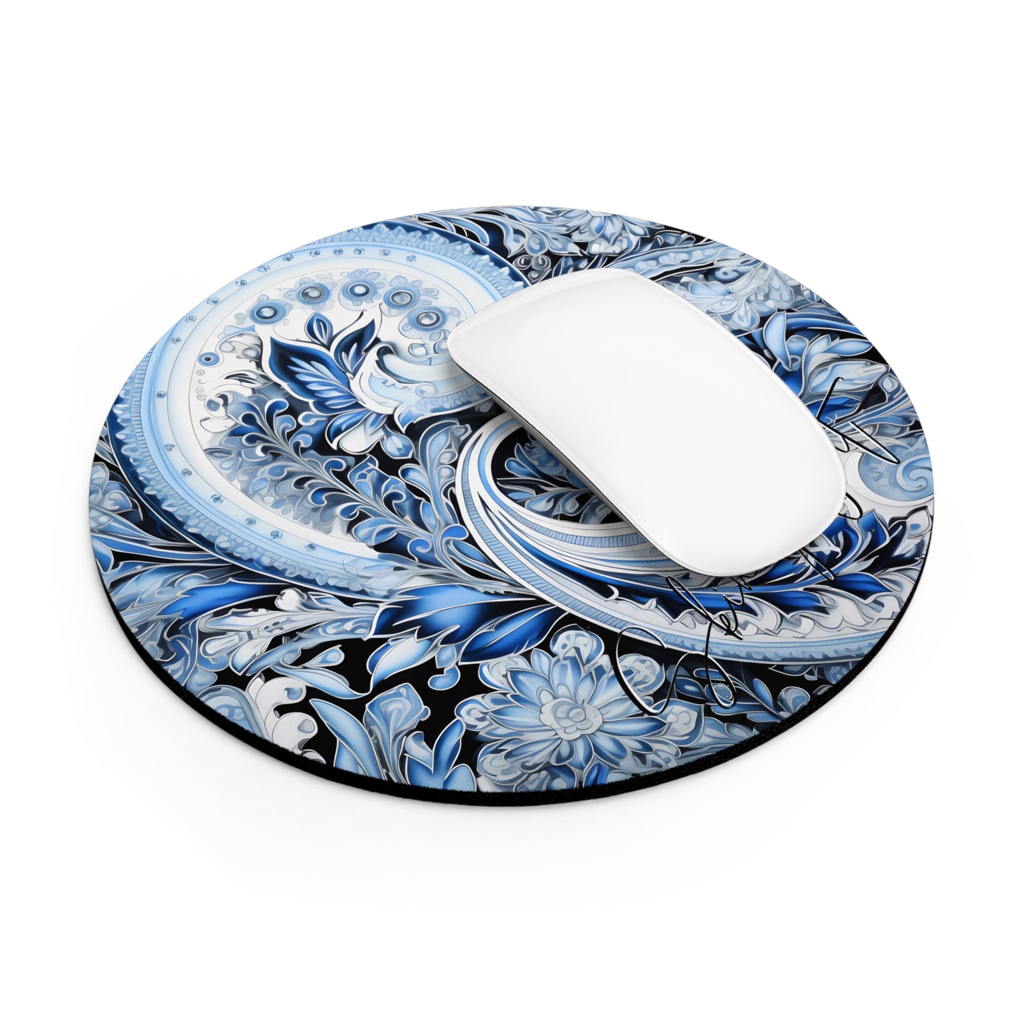 Mouse pad with Ai graphic printed image on circle style gift of Cosmic Creations AI-Infused Circle Mouse Pad gift Captivating Graphic Print