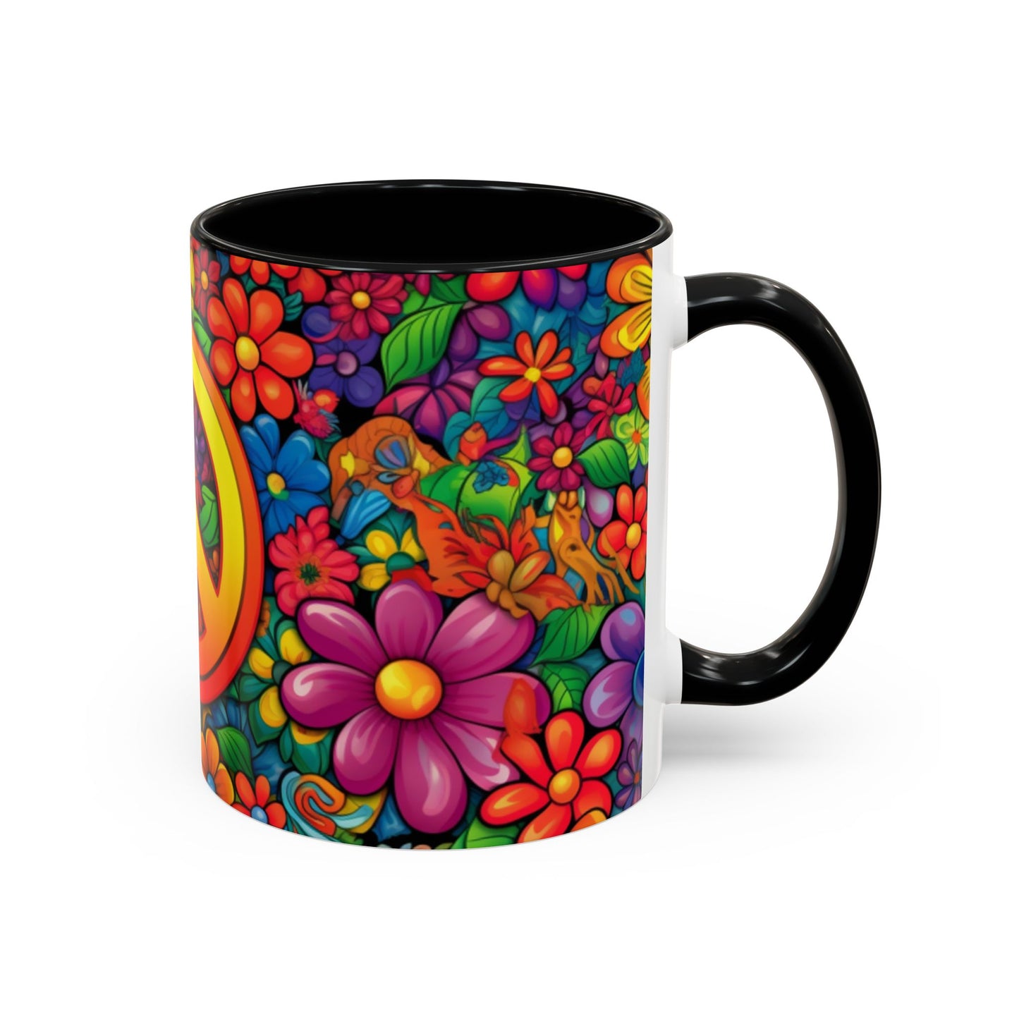 Flower print ceramic coffee mug Hot beverage casual soup mug keep the caffine life alive with a morning cup of coffee Ai tech style