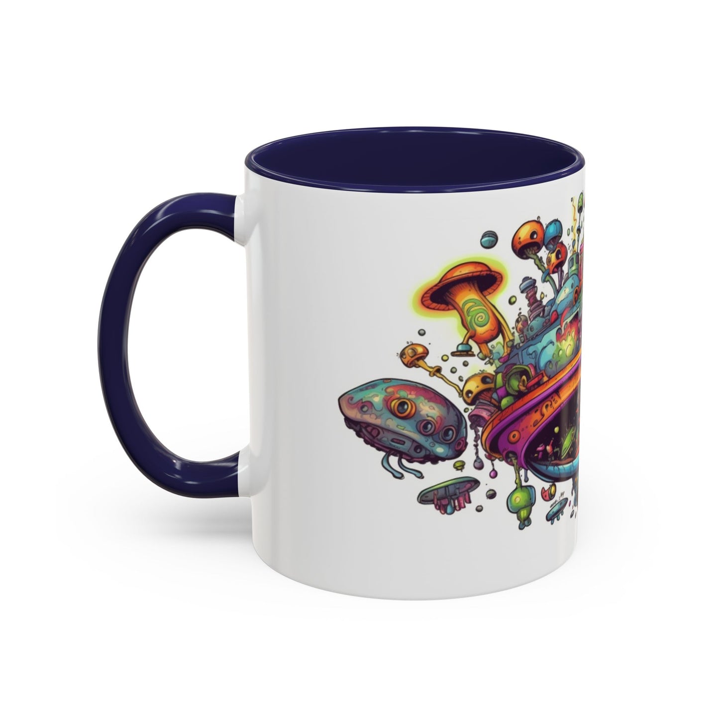 Graffiti print ceramic coffee mug Hot beverage casual soup mug keep the street life alive with a morning cup of coffee graffiti style 11oz