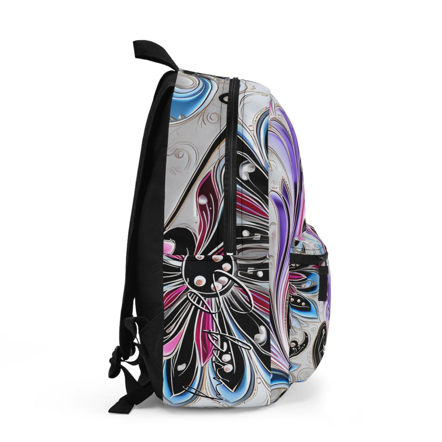 Student backpack bag paisley inspired Watercolour inspired design abstract art shoulder bag art tote creative fashion artist fashion makeup