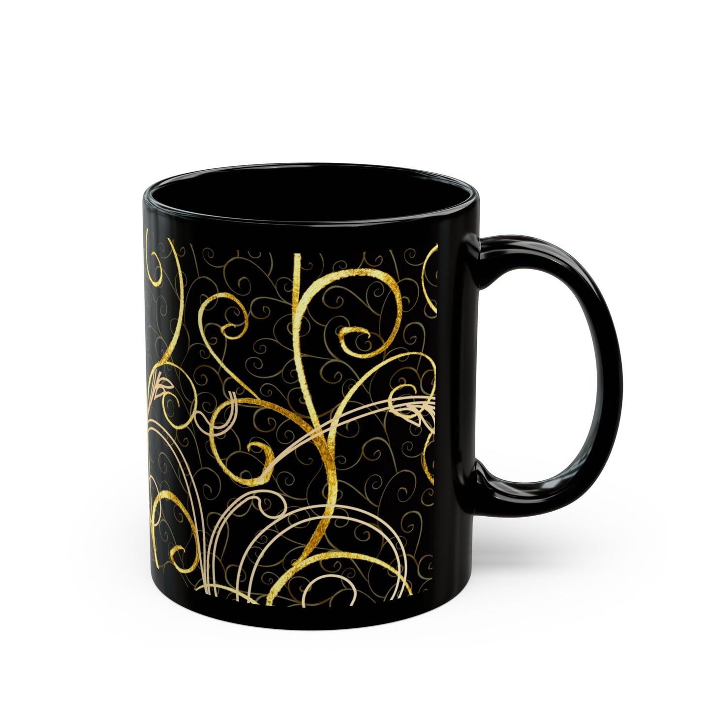 Flower print ceramic coffee mug Hot beverage casual soup mug keep the street life alive with a morning cup of coffee graffiti style 11oz