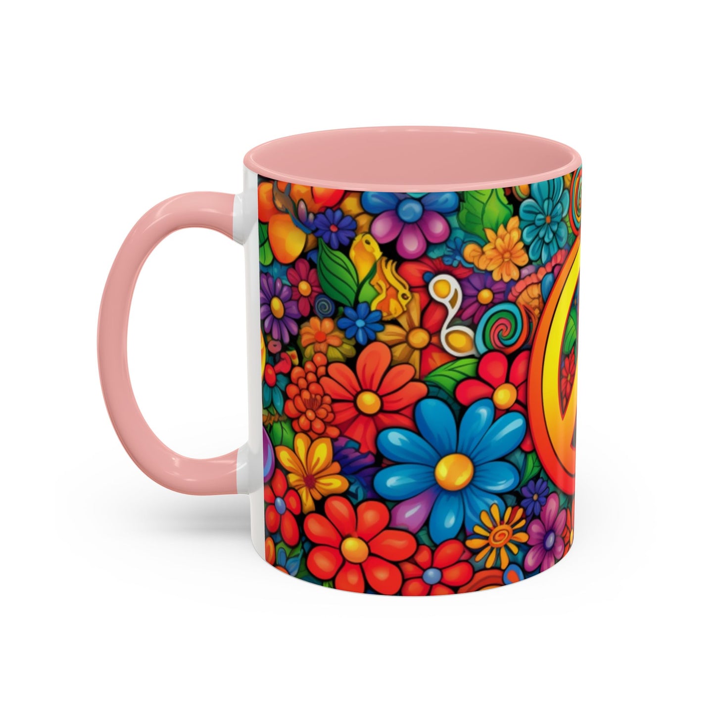 Flower print ceramic coffee mug Hot beverage casual soup mug keep the caffine life alive with a morning cup of coffee Ai tech style