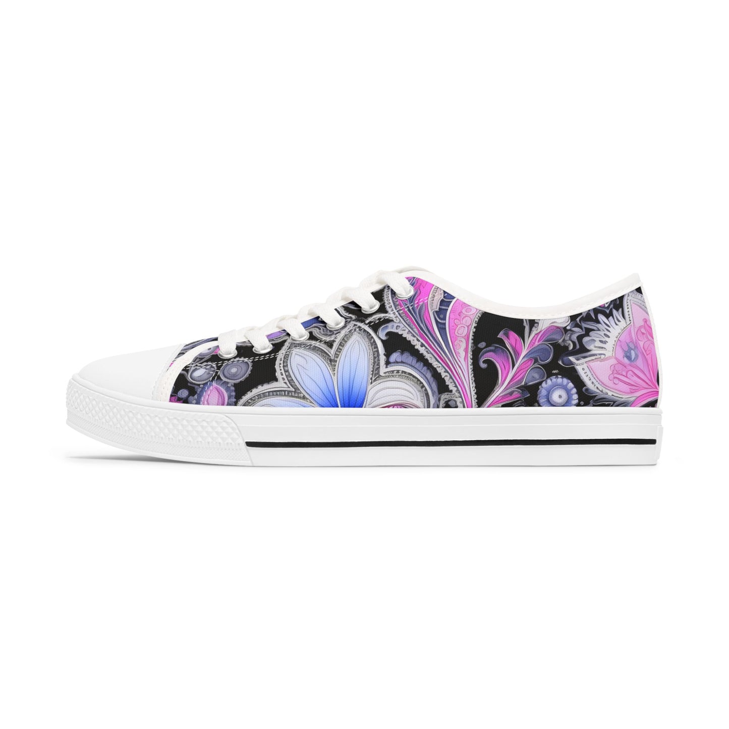 Womens Low Top abstract art print shoe low top abstract art shoes artistic sneaker abstract pattern unique footwear paisley abstract design