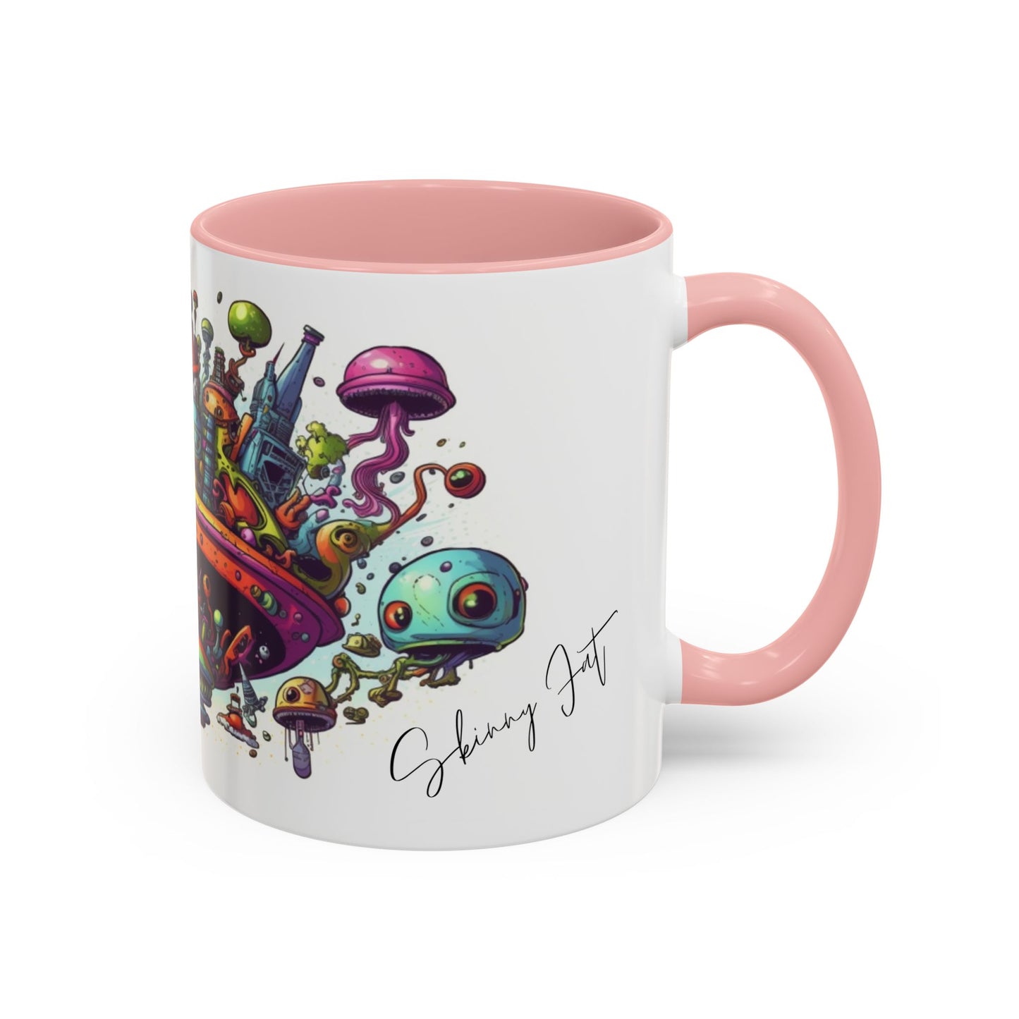 Graffiti print ceramic coffee mug Hot beverage casual soup mug keep the street life alive with a morning cup of coffee graffiti style 11oz