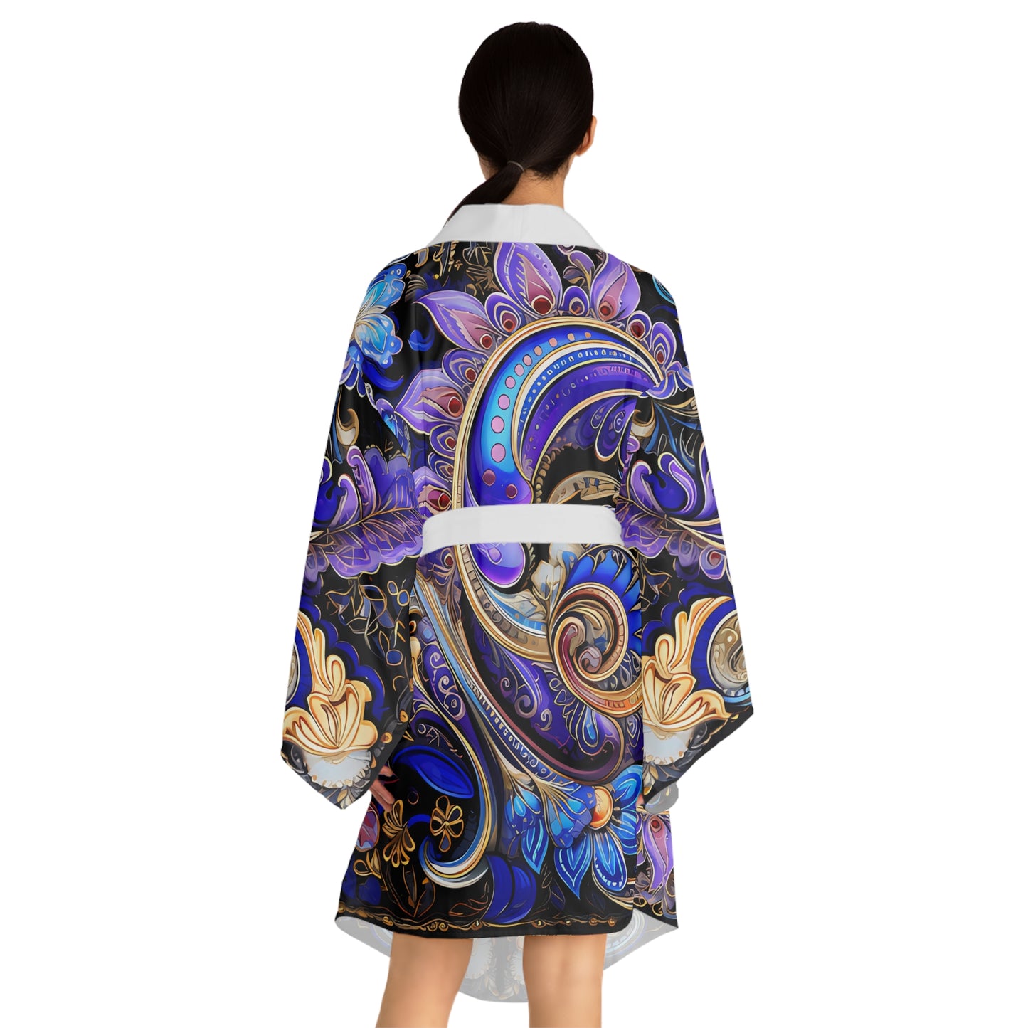 Womens kimono comfortable breathable paisley design leisure wear Spring kimono love of a regal spring Feminine wear casual womens wea