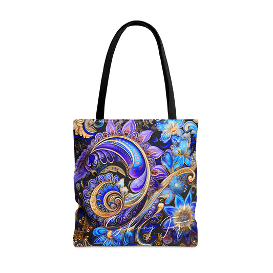 Tote bag featureing a beautiful flower image on both sides perfect for nature lovers gift and those who appreciate the beauty of flowers