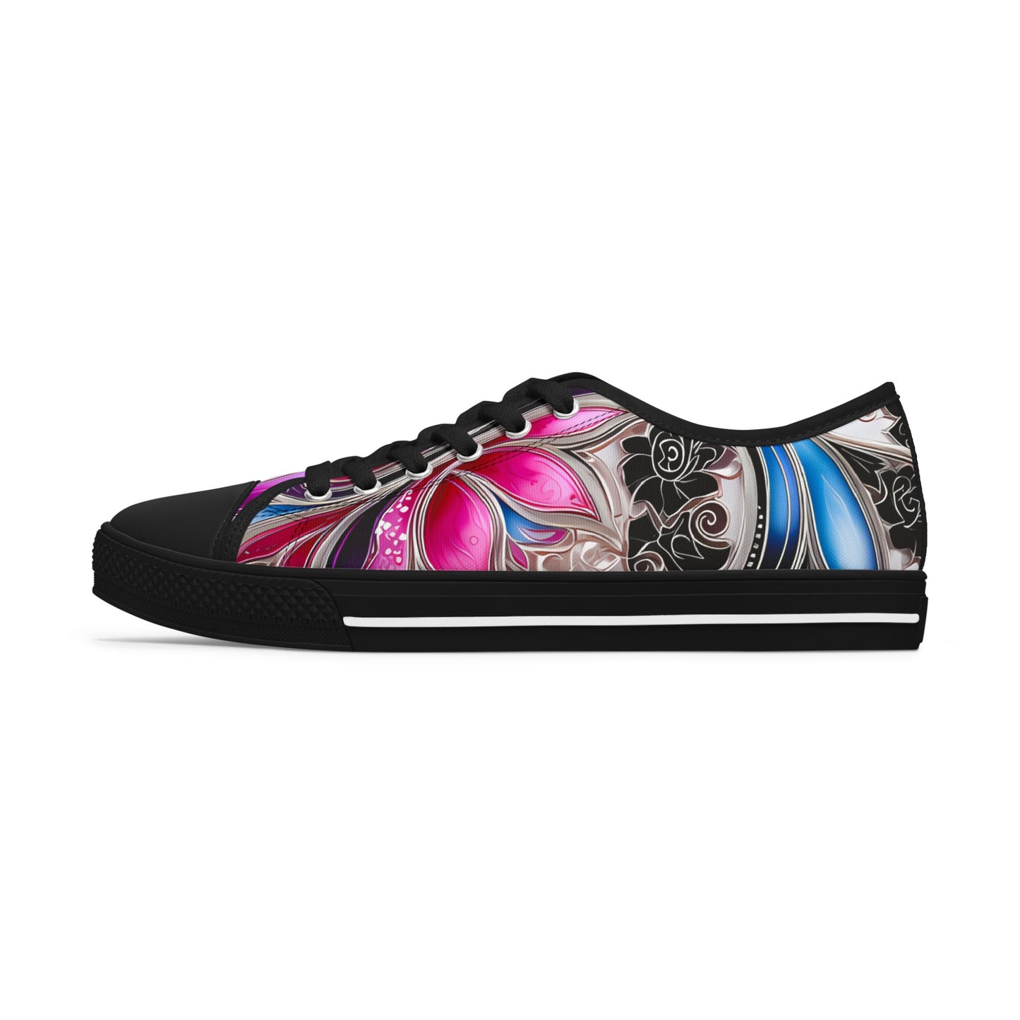 Womens Low Top abstract art print shoe low top abstract art shoes artistic sneaker abstract pattern unique footwear paisley abstract design