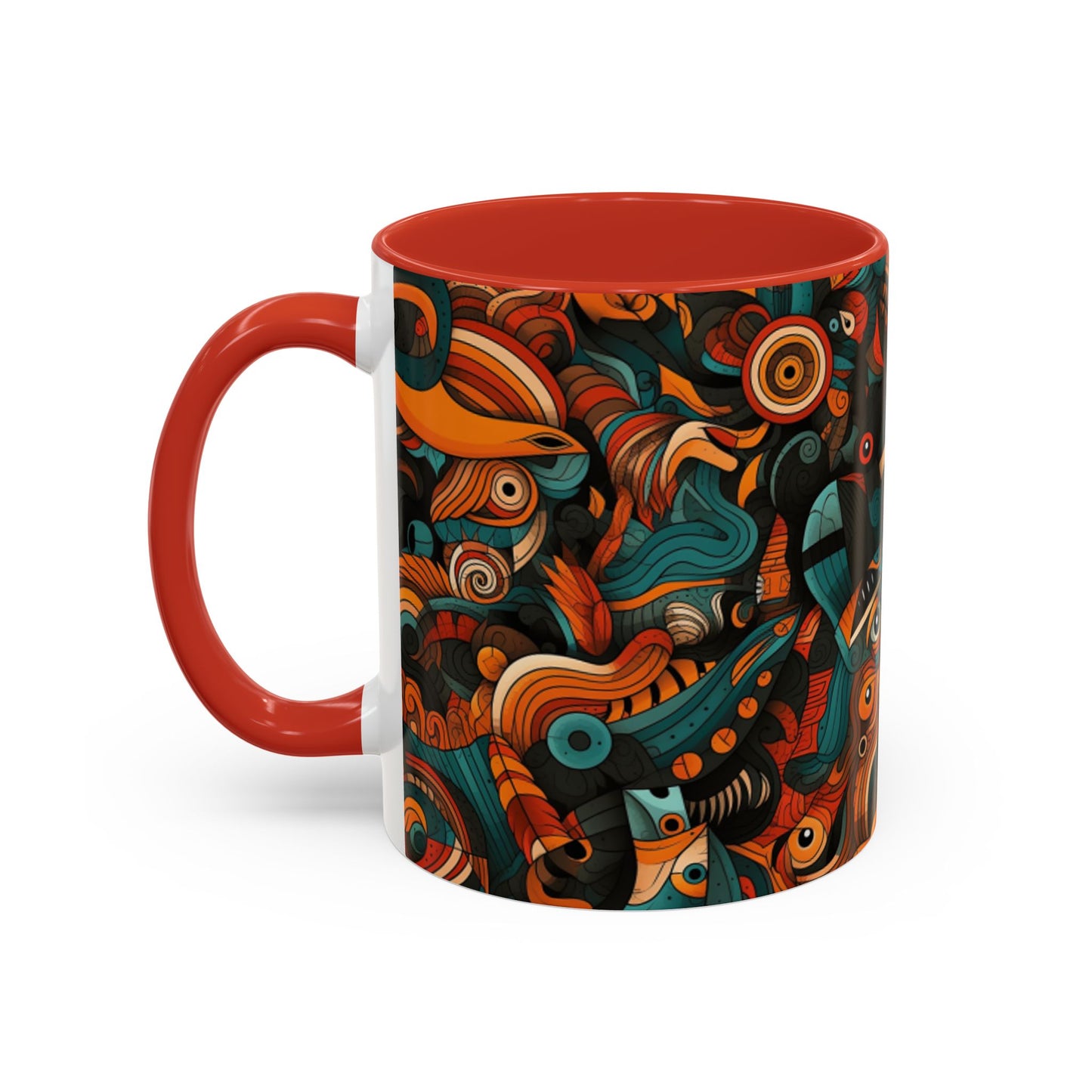 Graffiti print ceramic coffee mug Hot beverage casual soup mug keep the street life alive with a morning cup of coffee graffiti style 11oz