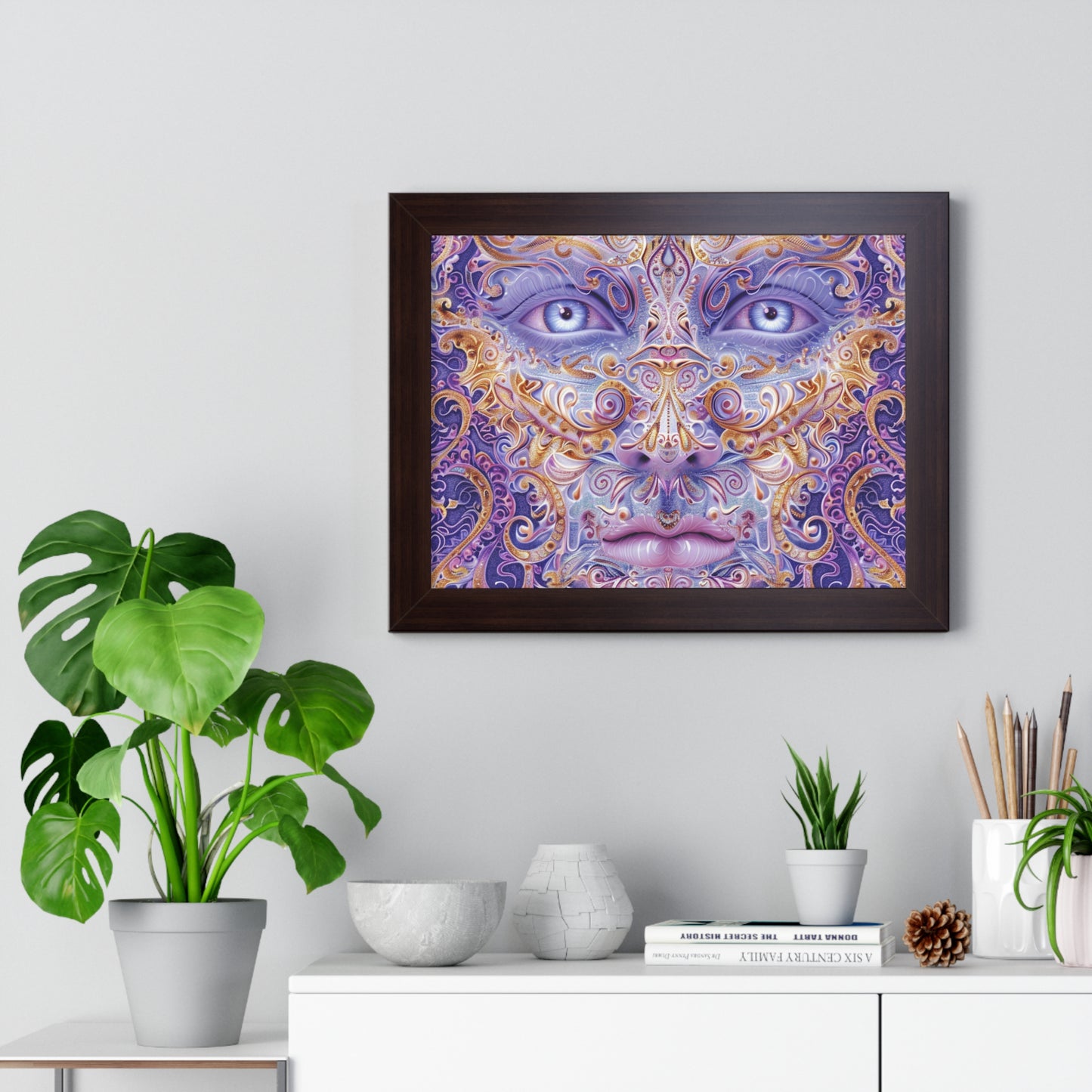 Mystical Eyes Framed Horizontal Poster - Decorative Wall Art for Home & Office