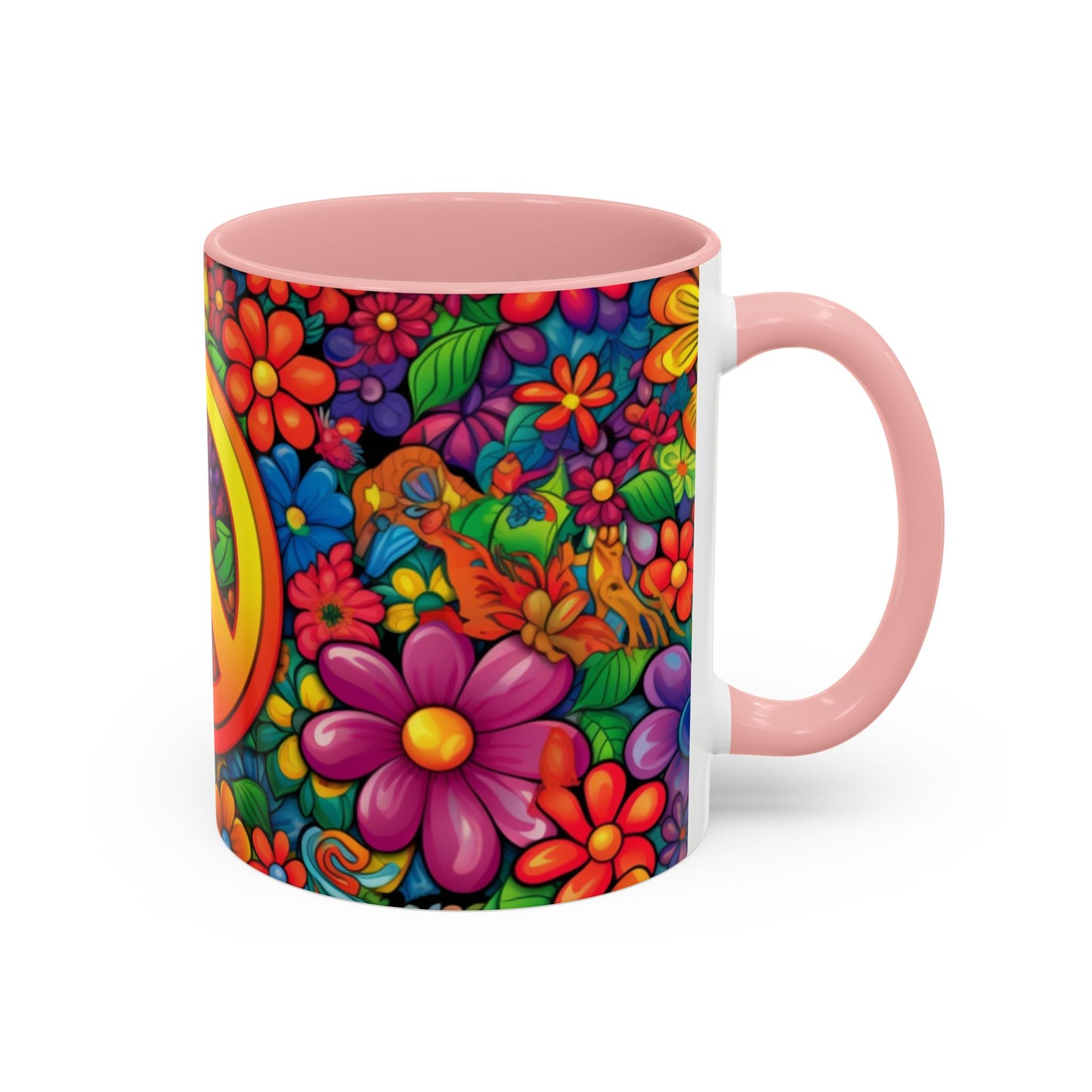 Flower print ceramic coffee mug Hot beverage casual soup mug keep the caffine life alive with a morning cup of coffee Ai tech style