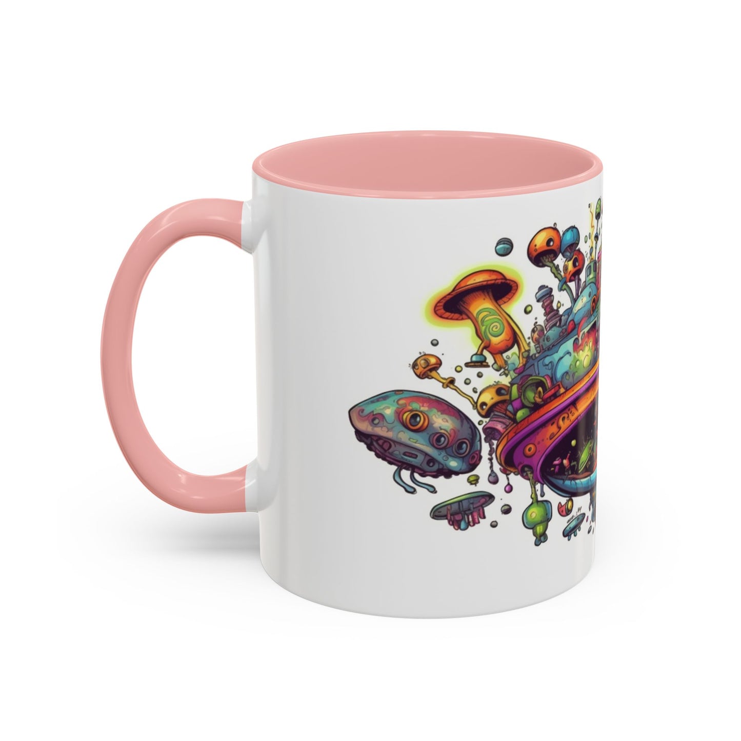 Graffiti print ceramic coffee mug Hot beverage casual soup mug keep the street life alive with a morning cup of coffee graffiti style 11oz