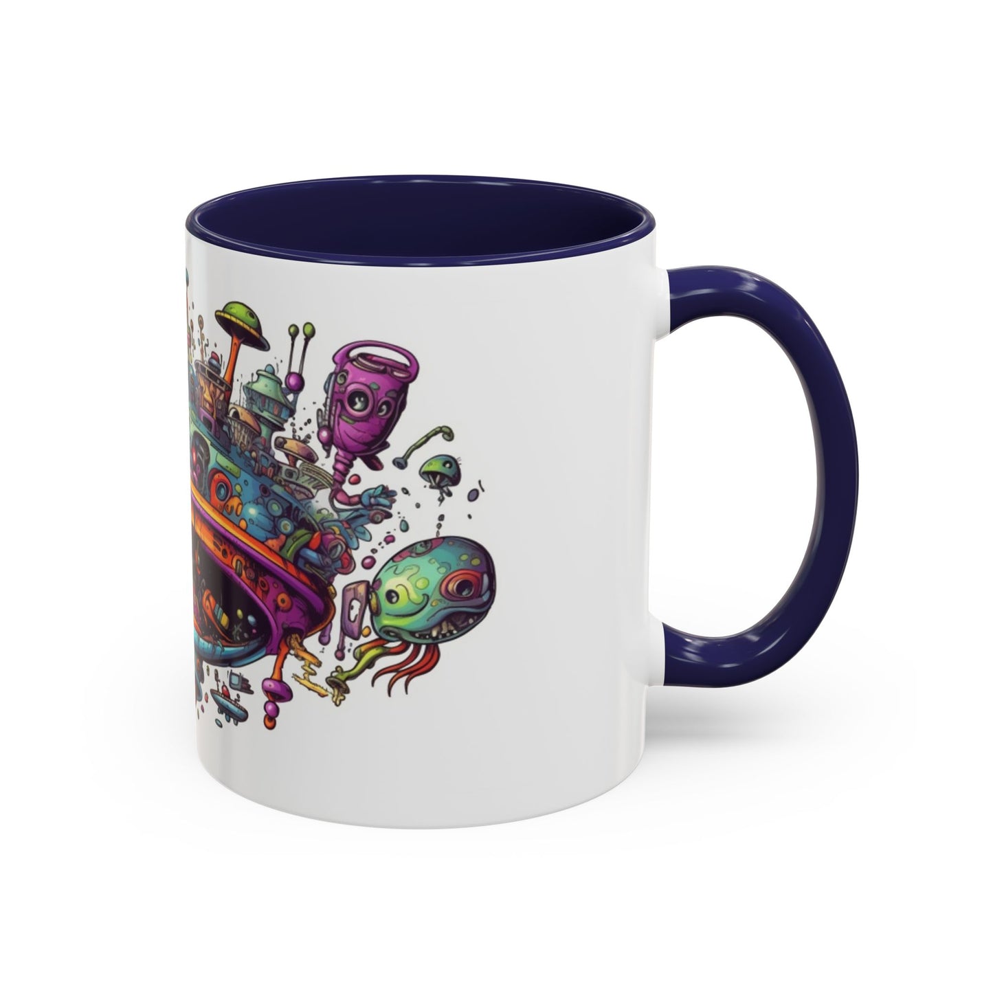 Graffiti print ceramic coffee mug Hot beverage casual soup mug keep the street life alive with a morning cup of coffee graffiti style 11oz