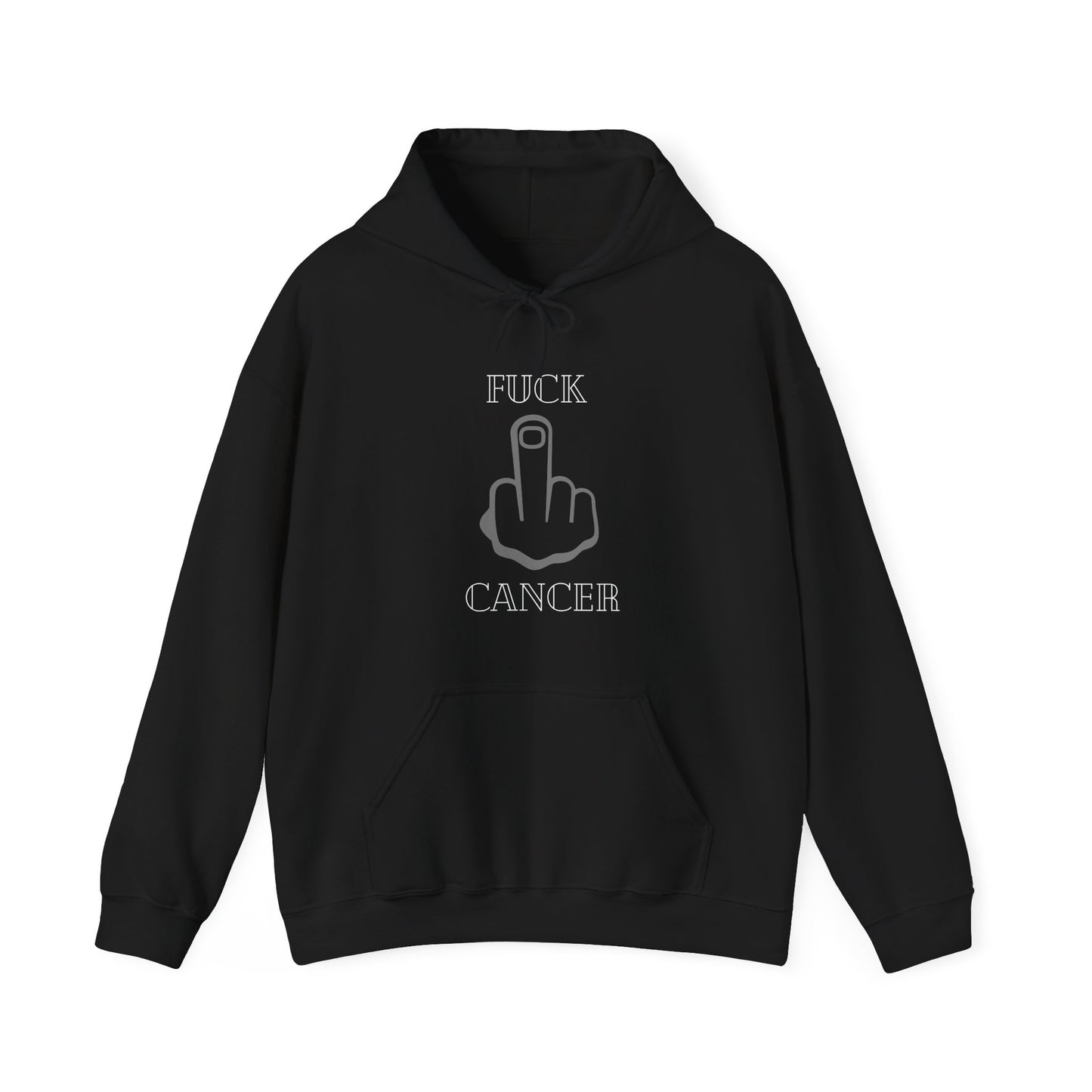 fuck cancer unlimited awesome Unisex Heavy Blend Hooded Sweatshirt, fuck cancer, skinny fat, casual wear, skinny fat, adult themed