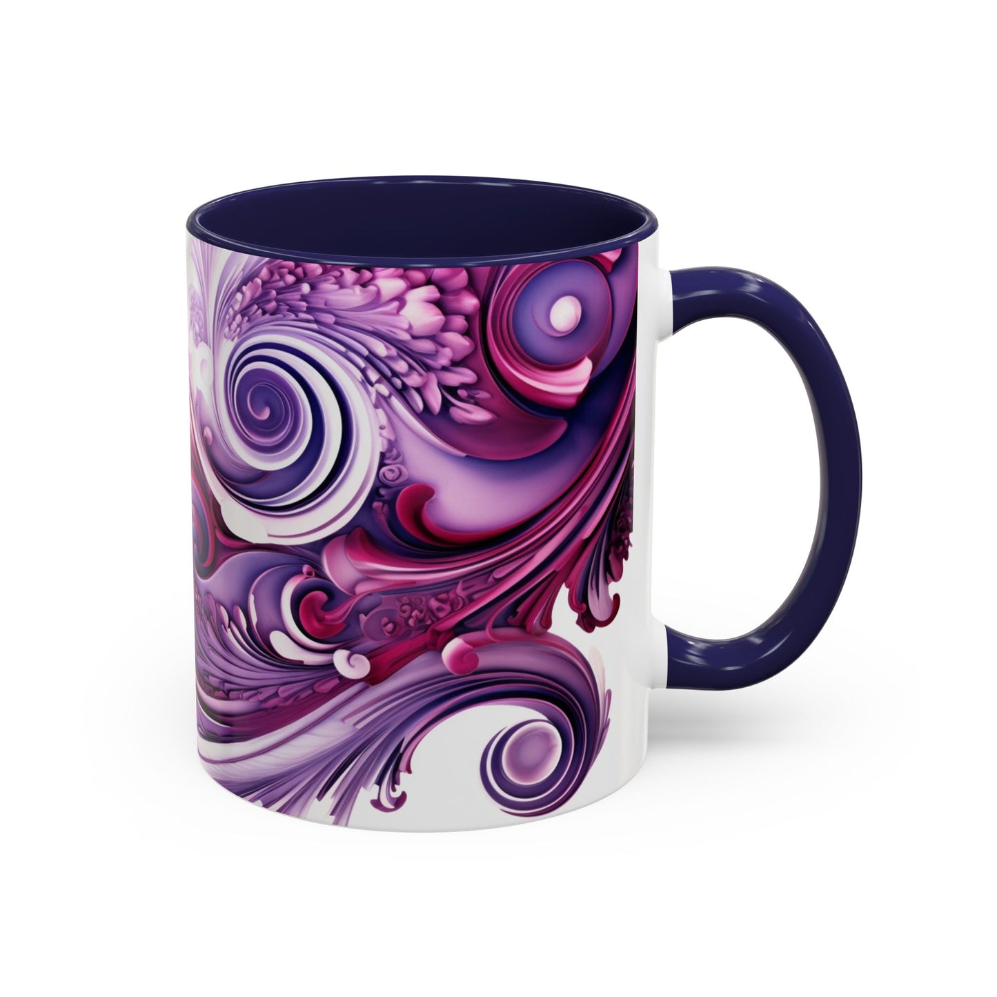 Coffee mug Paisley print ceramic Hot beverage casual soup cup keep the caffeine life alive with a morning drink of coffee regal style 11oz