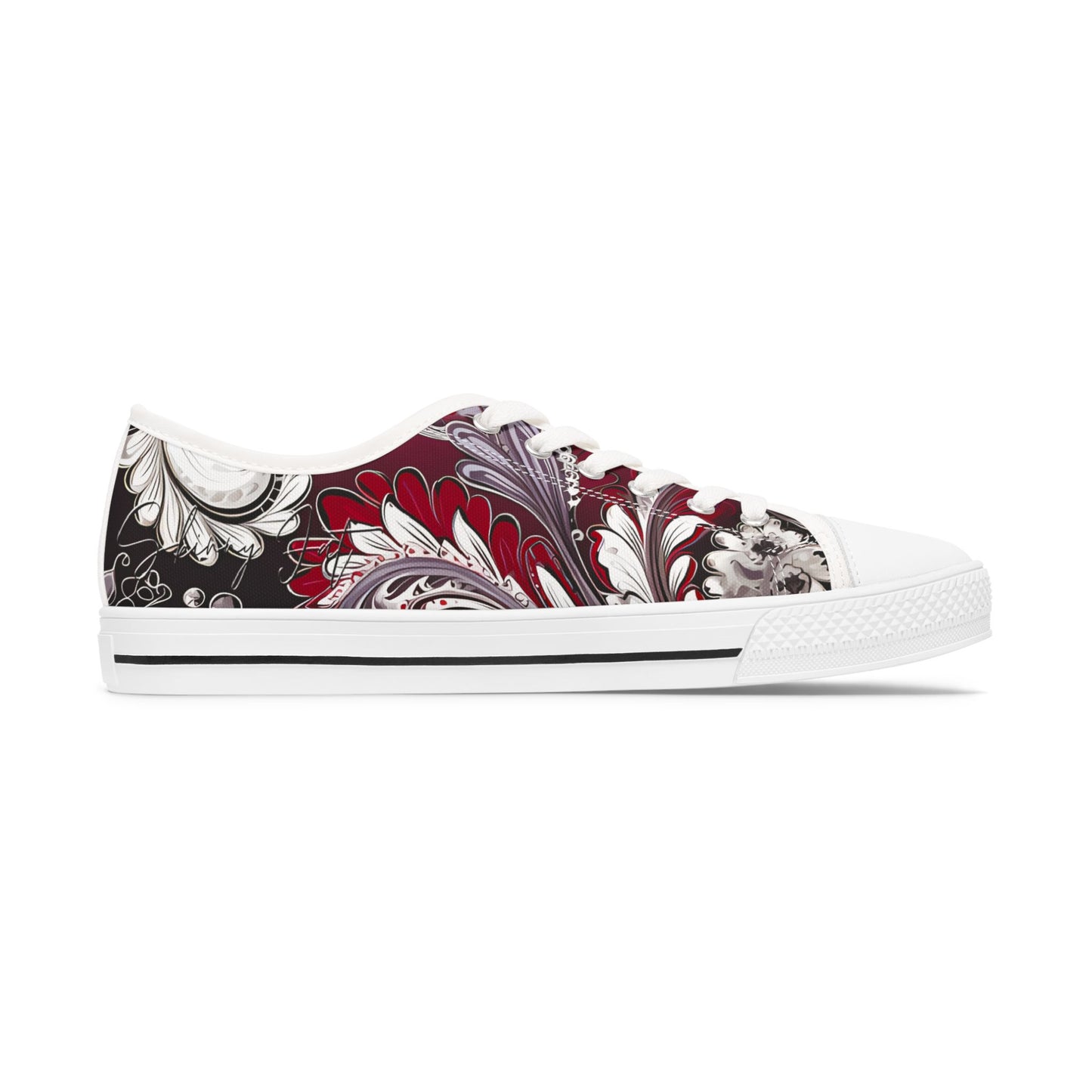 Womens Low Top abstract art print shoe low top abstract art shoes artistic sneaker abstract pattern unique footwear paisley abstract design