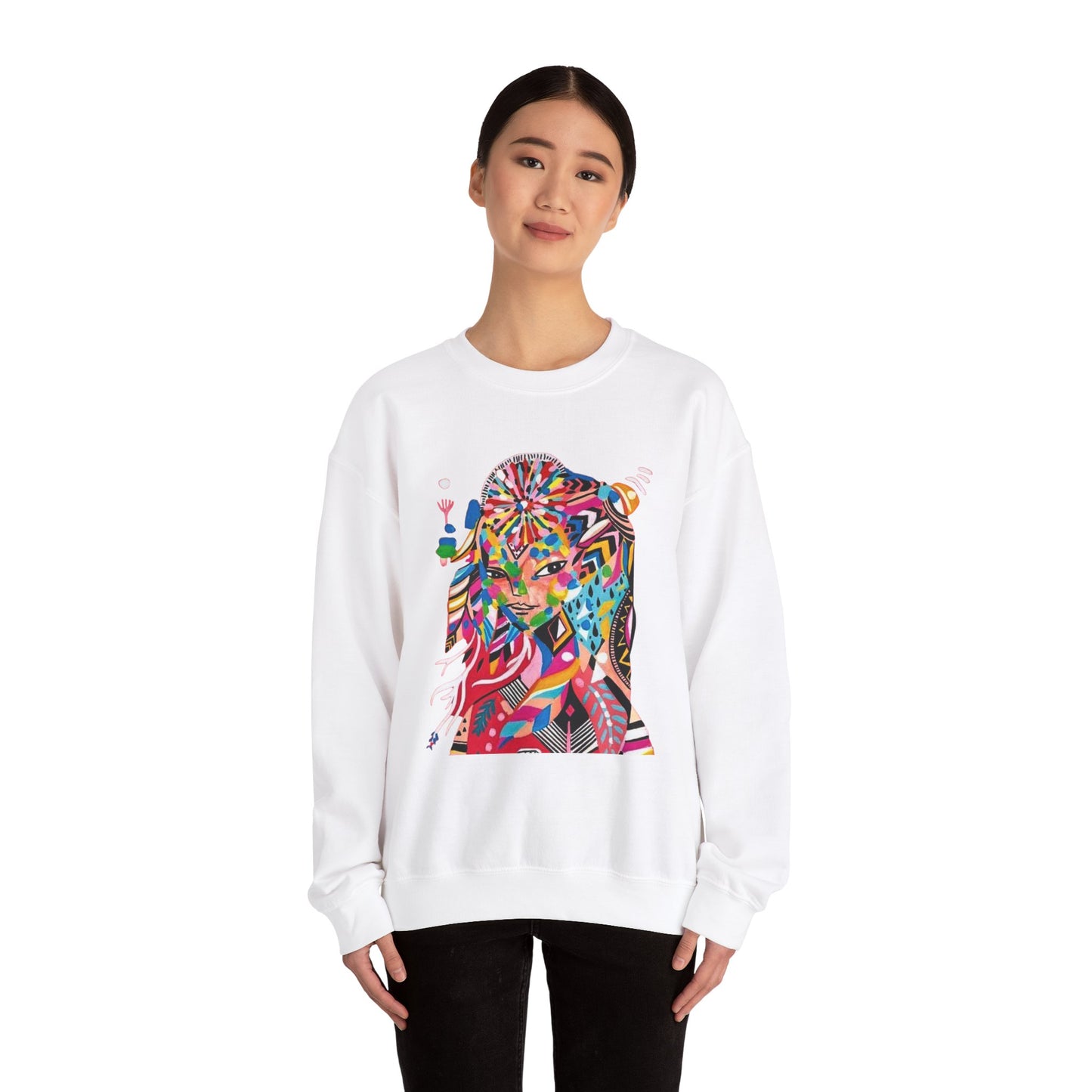 Crewneck Sweatshirt street art as a gift for anyone printed on a fashionable sweater back to school style sweat T