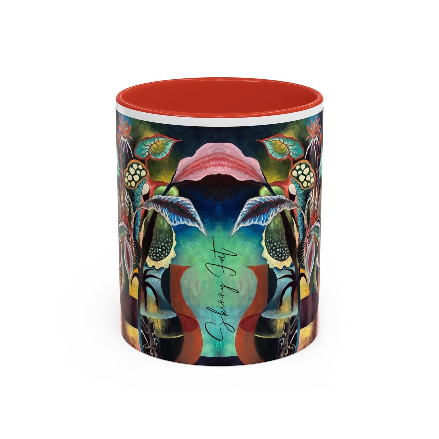 Flower print ceramic coffee mug 11 oz Hot beverage casual soup mug keep the street life alive with a morning cup of coffee graffiti style