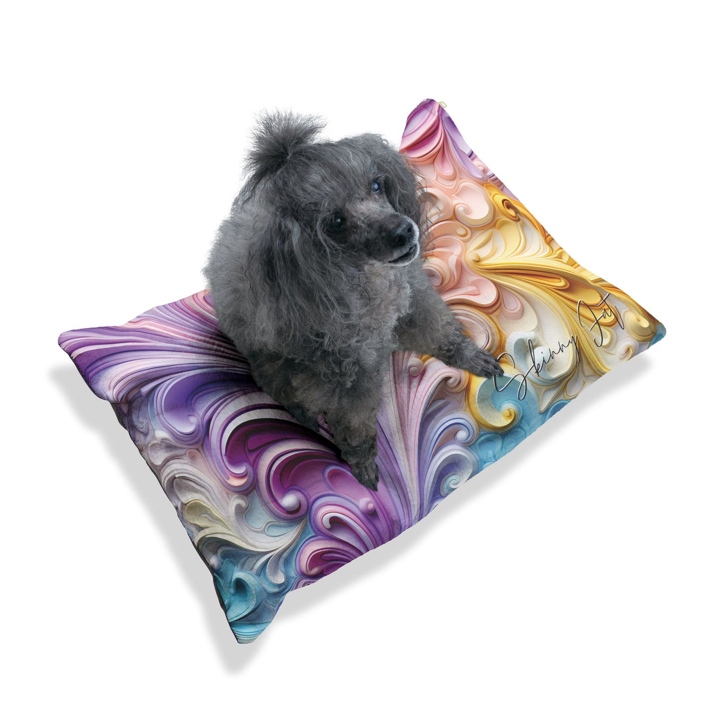 Pet bed Where Comfort Meets fuzzy AI Signature Graphics Printed Pet Bed gift Custom Pet Personalized Pillow Pet Gift square shaped pillow