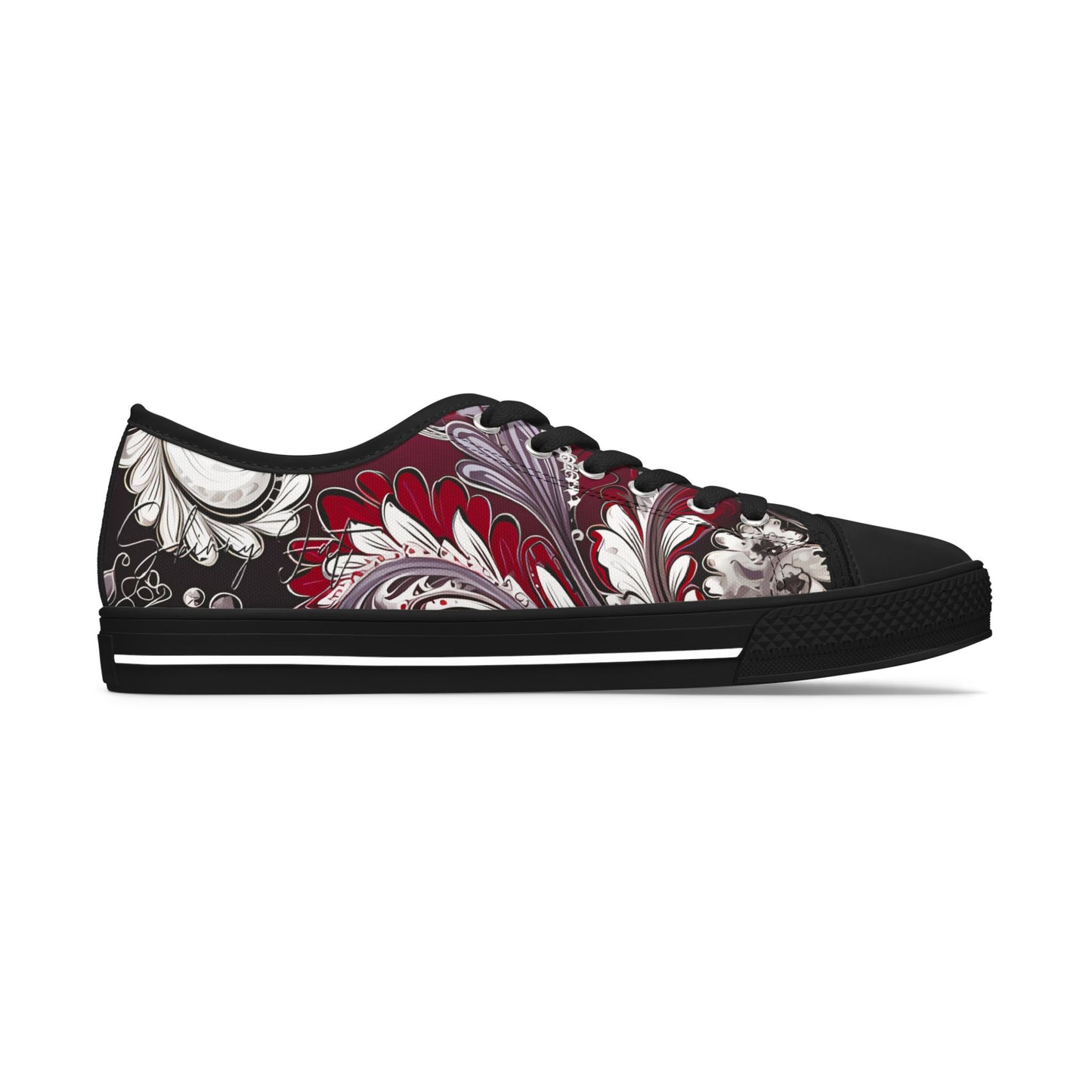 Womens Low Top abstract art print shoe low top abstract art shoes artistic sneaker abstract pattern unique footwear paisley abstract design