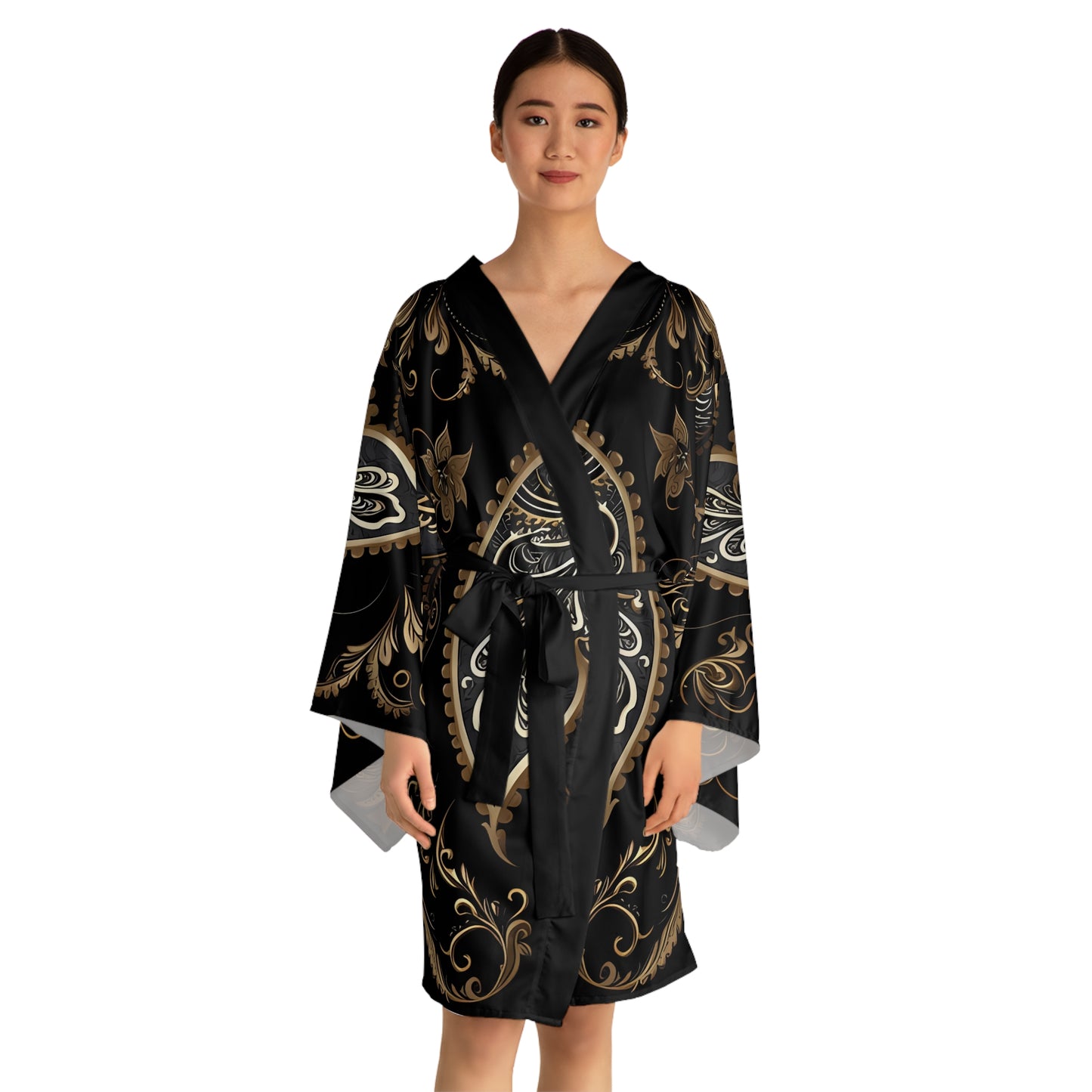 Long Sleeve Kimono Robe (AOP)