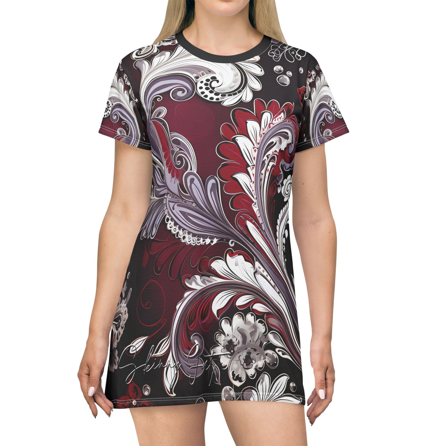 Dress T pjamas comfortable breathable paisley regal design leisure wear Spring T love of butterflies spring Feminine wear casual womens wear