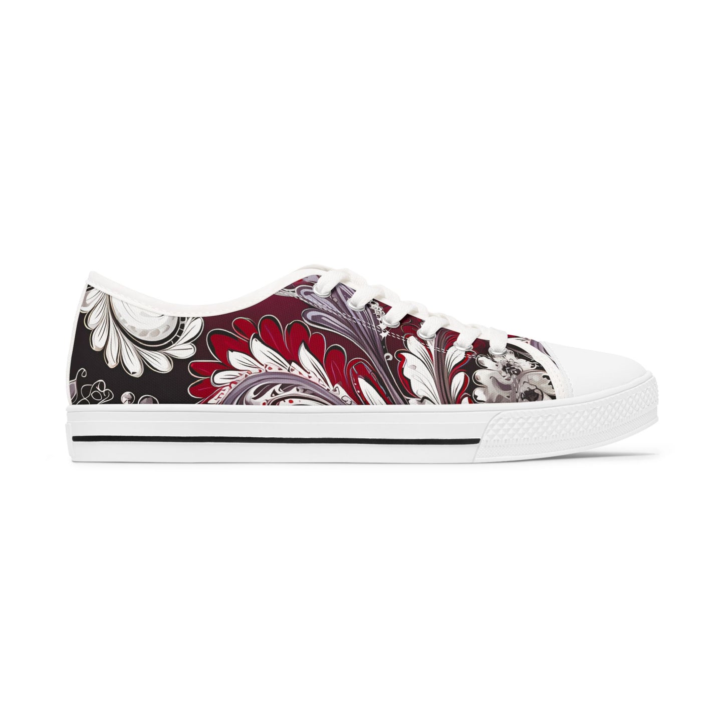 Womens Low Top abstract art print shoe low top abstract art shoes artistic sneaker abstract pattern unique footwear paisley abstract design