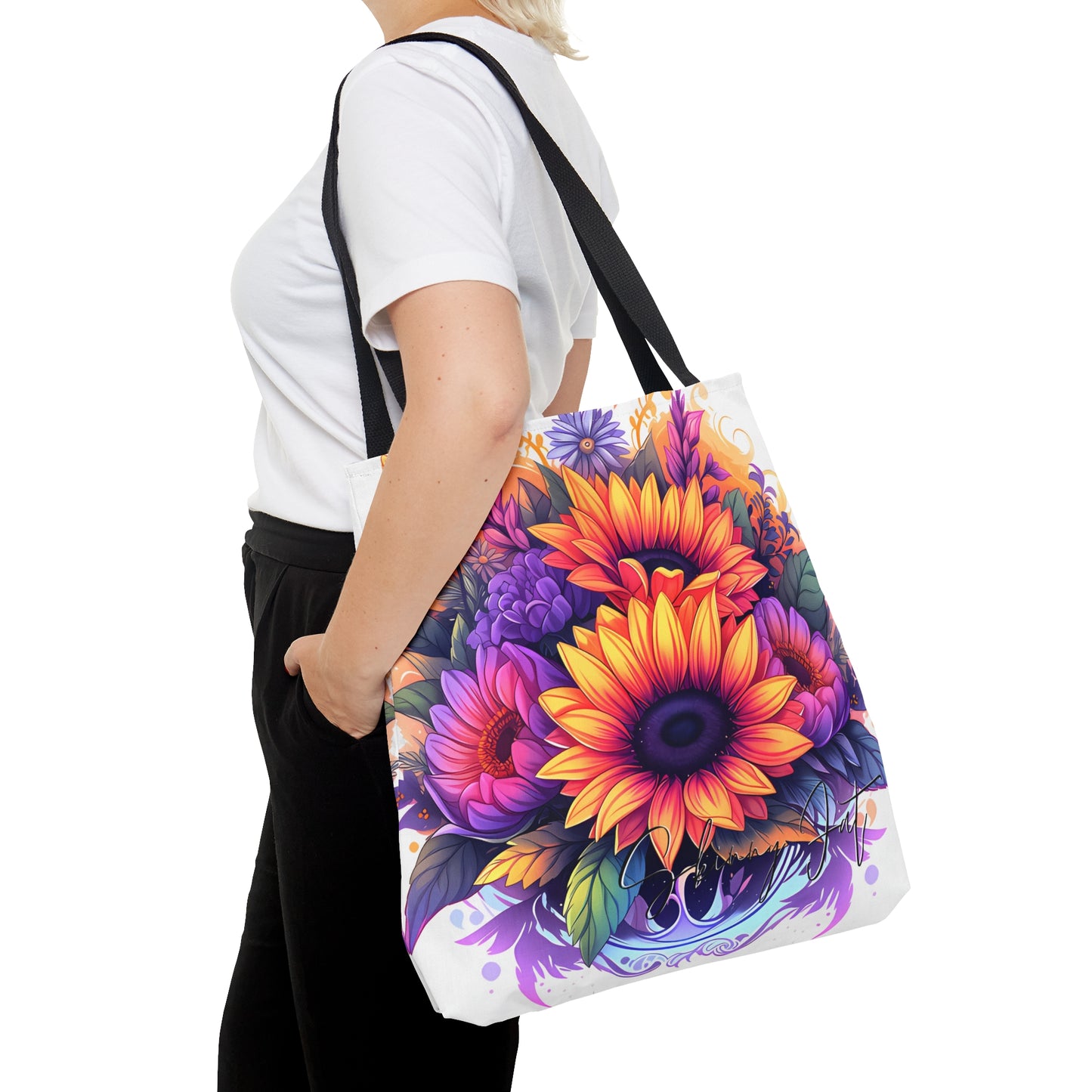 Tote bag for the flower artist lover oil painting inspired Water colour inspired design abstract art tote bag painting tote creative fashion