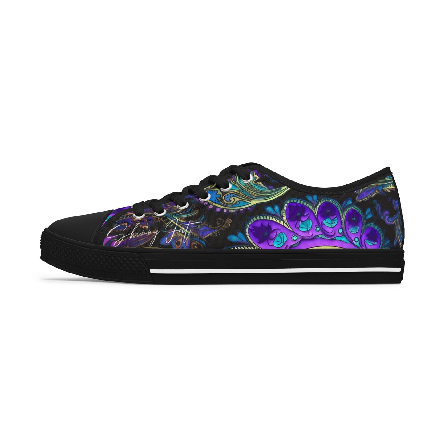 Womens Low Top abstract art print shoe low top abstract art shoes artistic sneaker abstract pattern unique footwear paisley abstract design