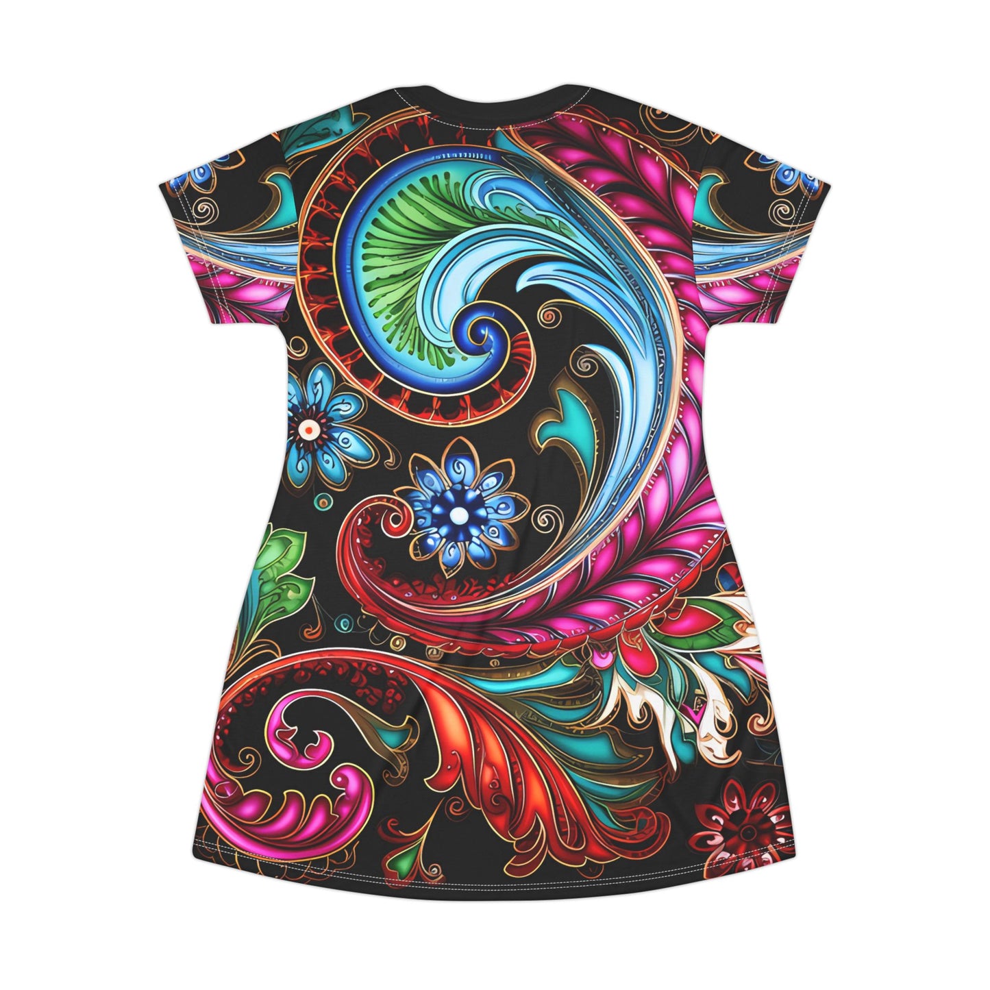 Spring dress T comfortable breathable paisley regal design leisure wear Spring T love of butterflies spring Feminine wear casual womens wear