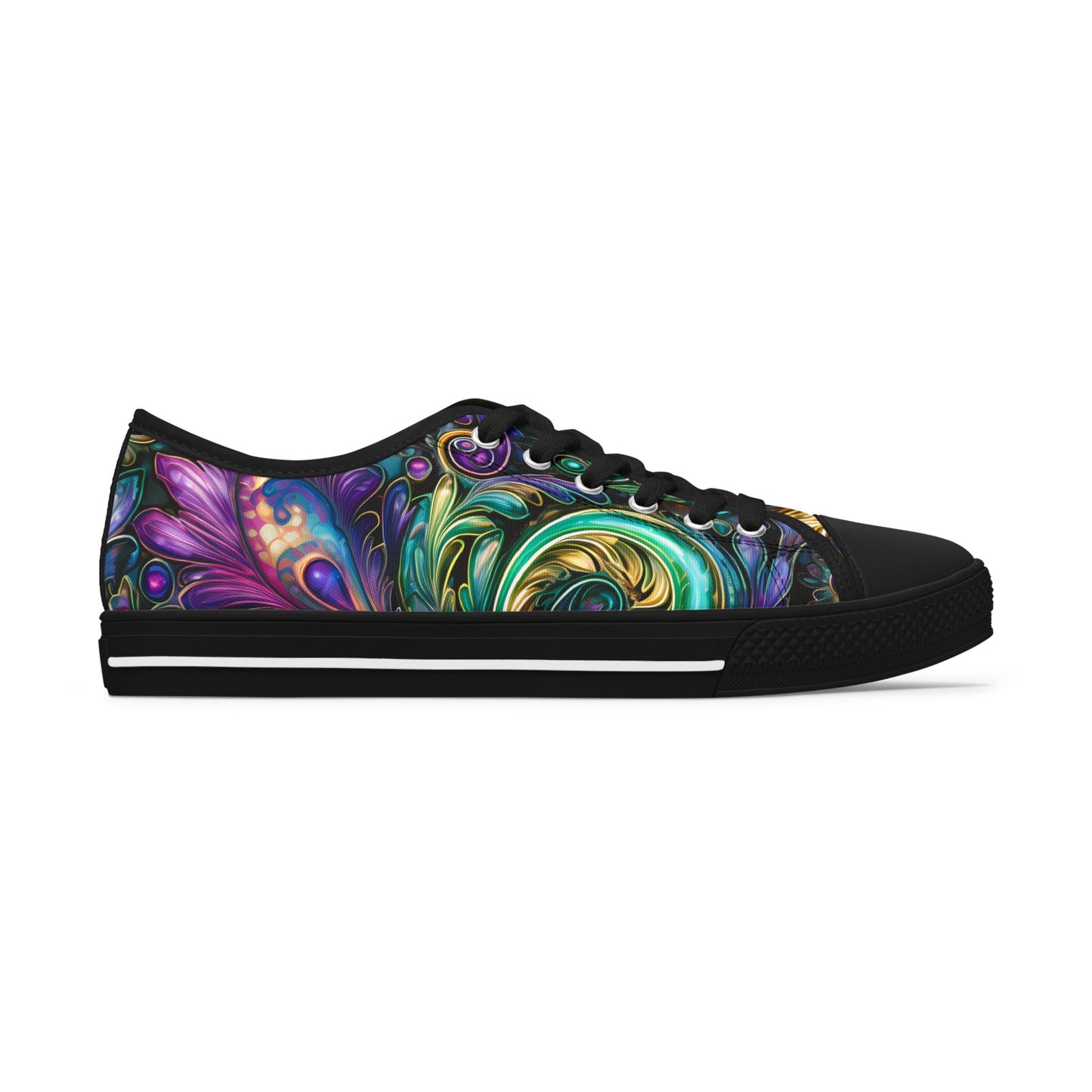 Womens Low Top abstract art print shoe low top abstract art shoes artistic sneaker abstract pattern unique footwear paisley abstract design