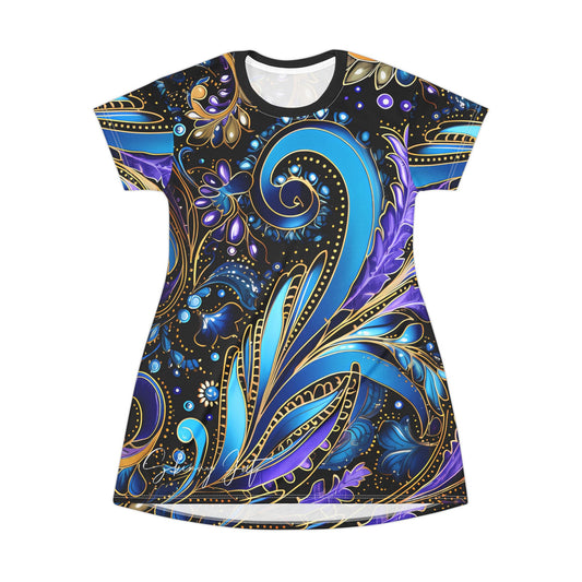 Spring dress T comfortable breathable paisley regal design leisure wear Spring T love of butterflies spring Feminine wear casual womens wear