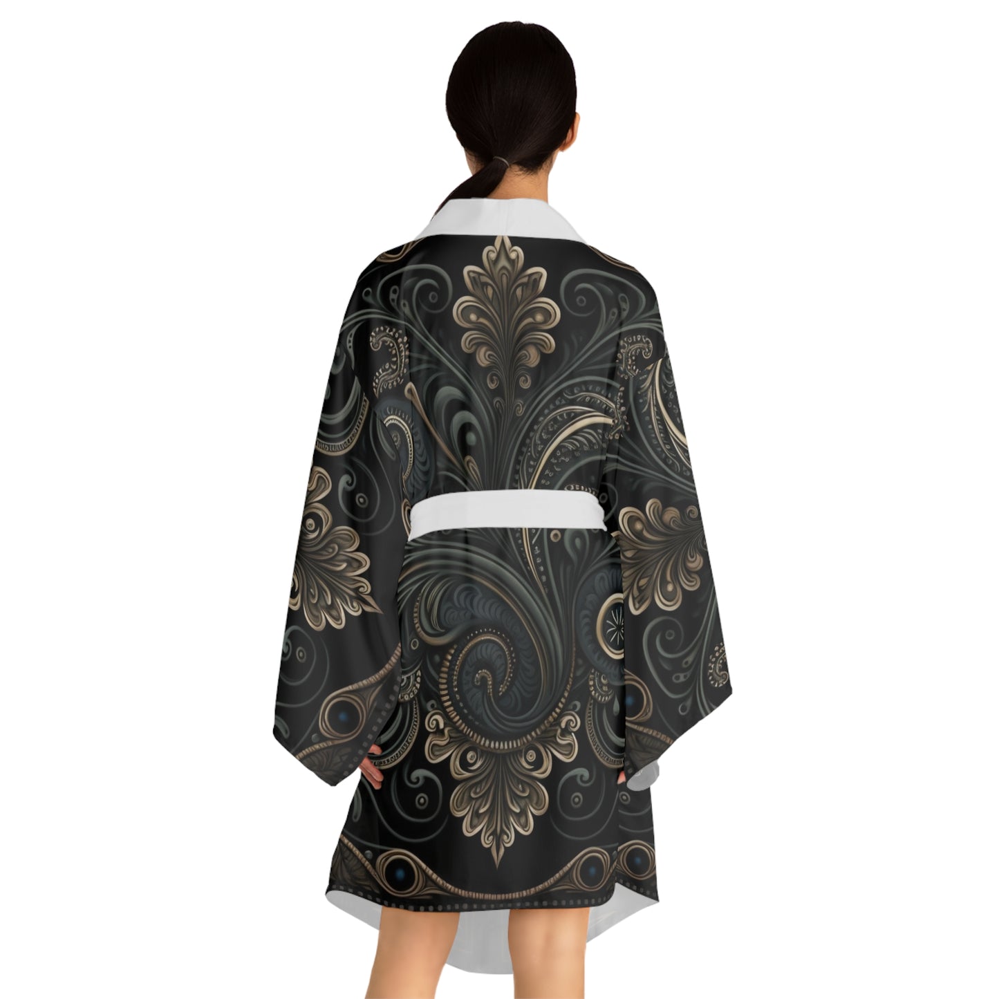 Womens kimono comfortable breathable paisley design leisure wear Spring kimono love of a regal spring Feminine wear casual womens wear