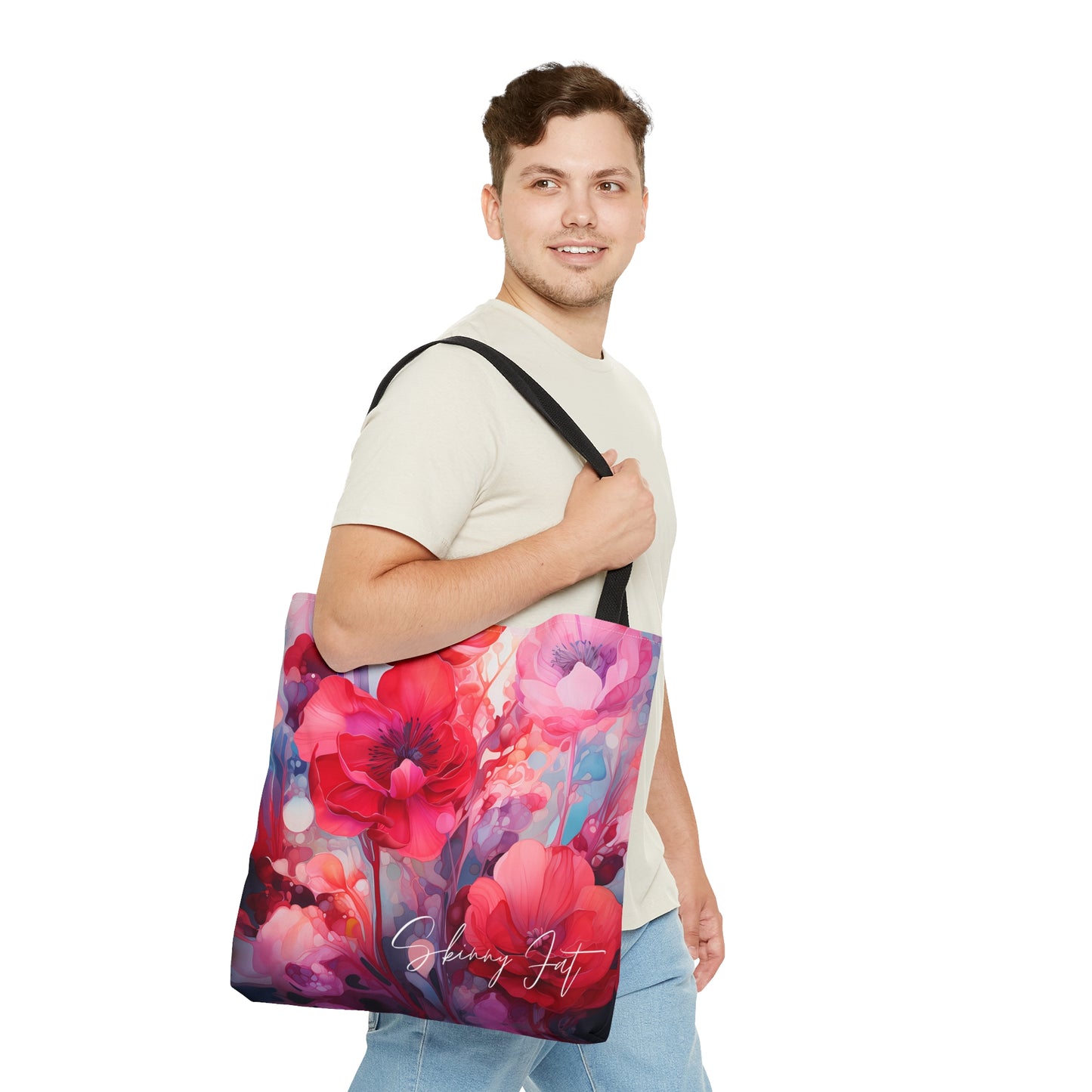 Tote bag for the flower artist lover oil painting inspired Water colour inspired design abstract art tote bag painting tote creative fashion