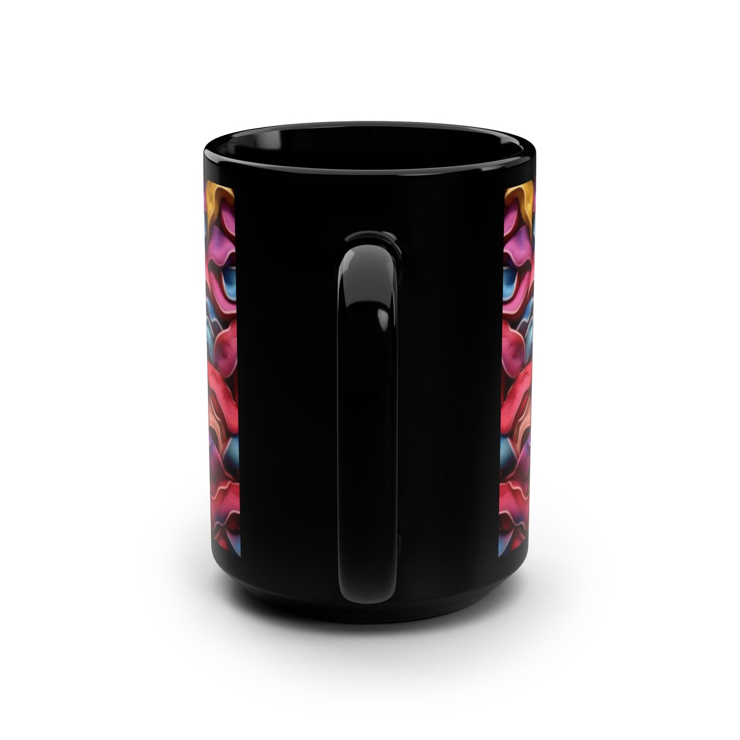 Flower print ceramic coffee mug Hot beverage casual soup mug keep the street life alive with a morning cup of coffee graffiti style 15oz