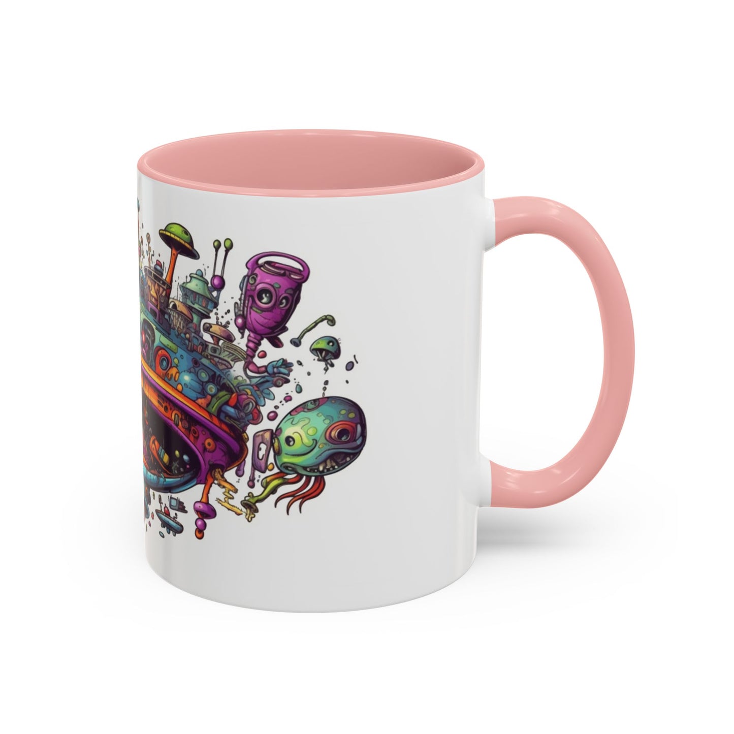 Graffiti print ceramic coffee mug Hot beverage casual soup mug keep the street life alive with a morning cup of coffee graffiti style 11oz