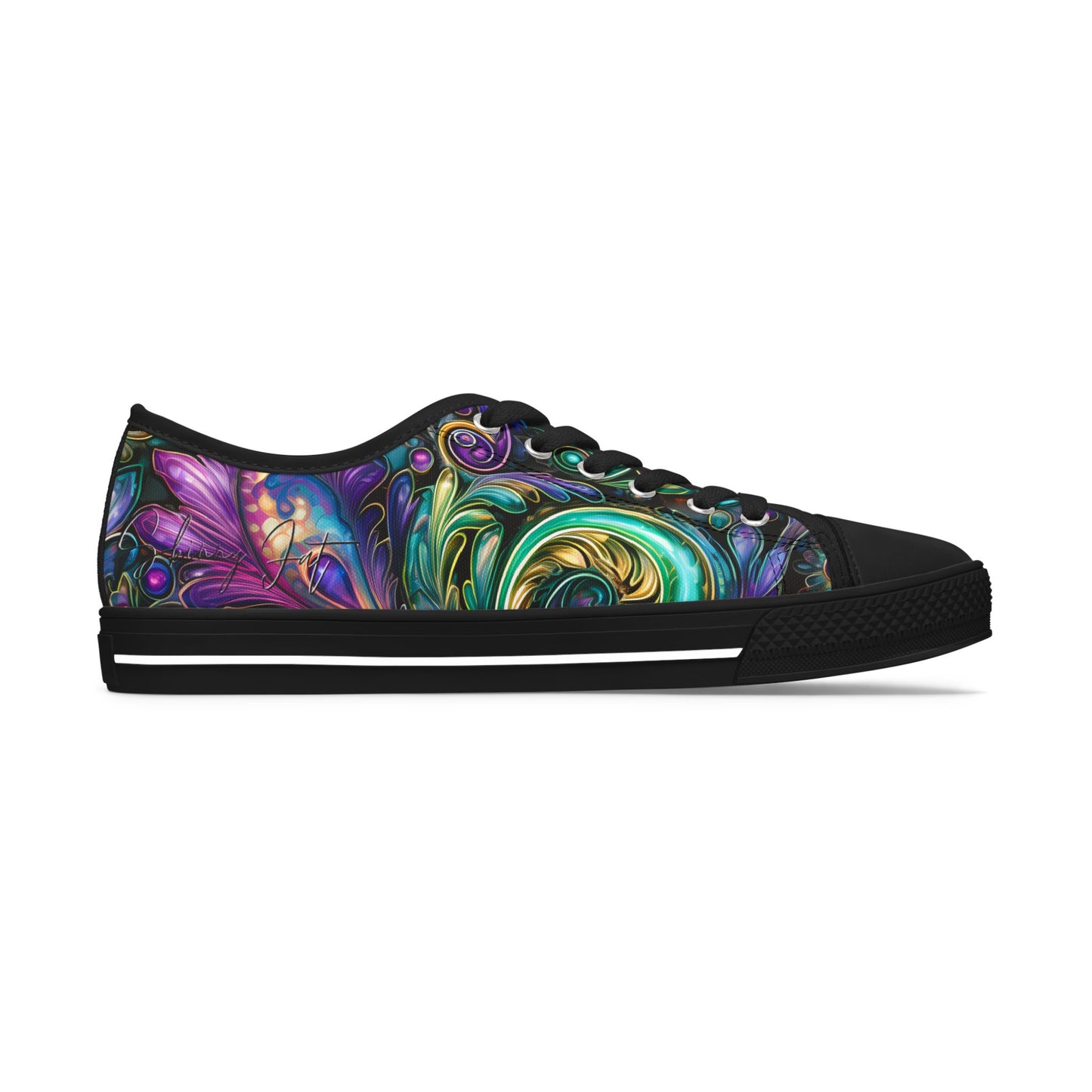 Womens Low Top abstract art print shoe low top abstract art shoes artistic sneaker abstract pattern unique footwear paisley abstract design