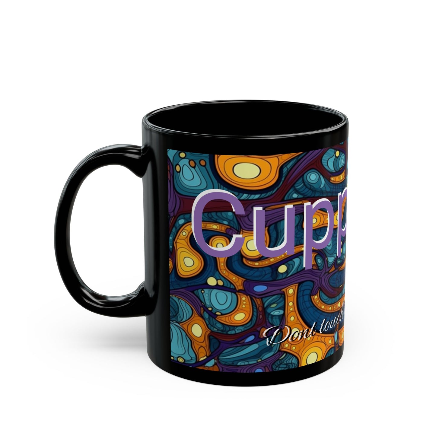 Cuppa joe print ceramic coffee mug Hot beverage casual soup mug keep the street life alive with a morning cup of coffee graffiti style 11oz