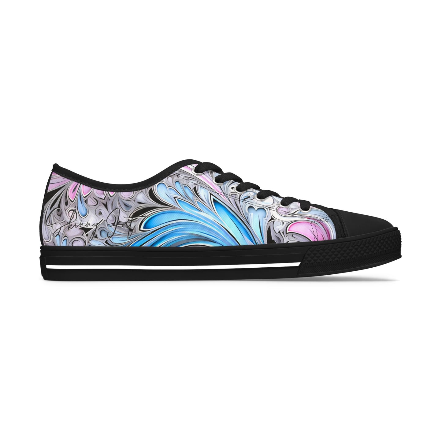 Womens Low Top abstract art print shoe low top abstract art shoes artistic sneaker abstract pattern unique footwear paisley abstract design